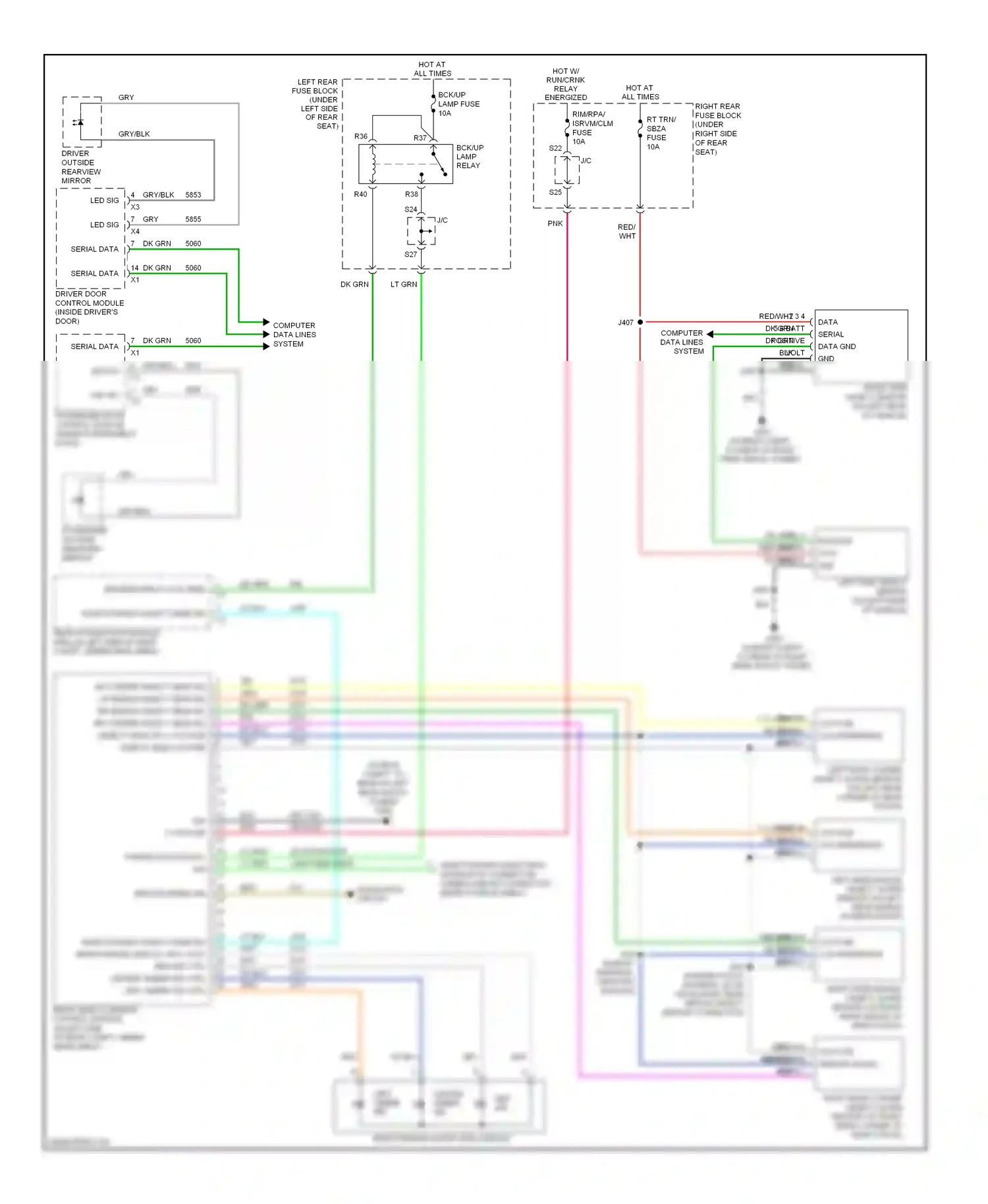 Cadillac STS I facelift (2007-2011) computer data lines system wiring diagram  (39 of 62)