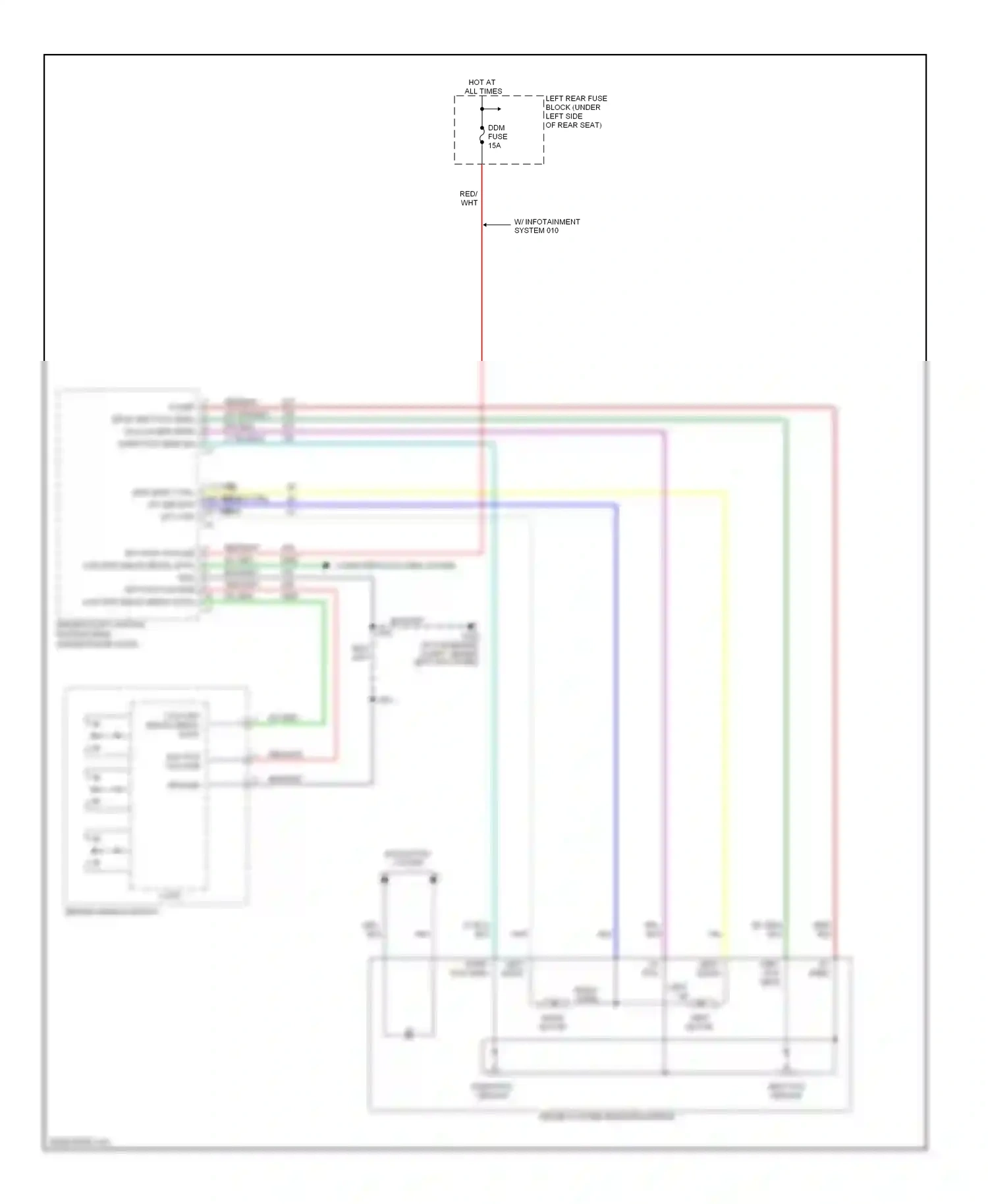 Cadillac STS I facelift (2007-2011) driver window switch wiring diagram  (2 of 8)