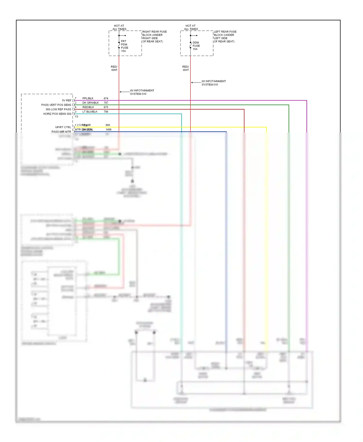 Cadillac STS I facelift (2007-2011) driver window switch wiring diagram  (4 of 8)