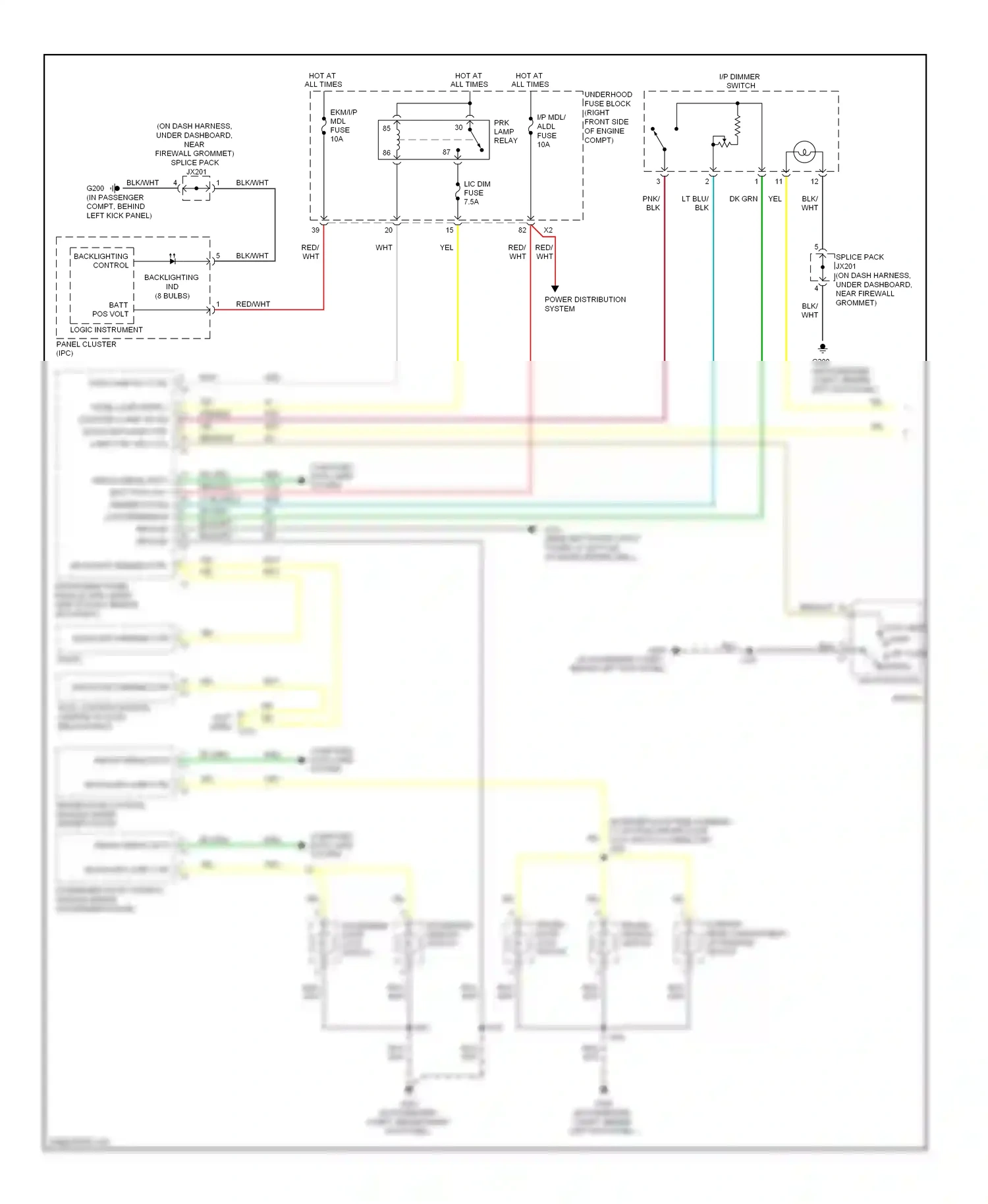 Cadillac STS I facelift (2007-2011) driver window switch wiring diagram  (3 of 8)