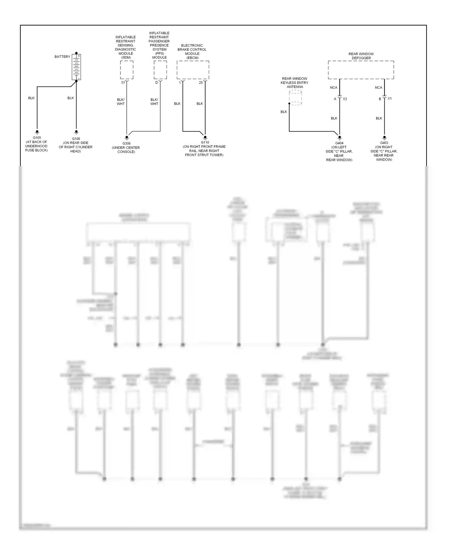 Cadillac STS I facelift (2007-2011) engine control module (ecm) wiring diagram  (1 of 3)