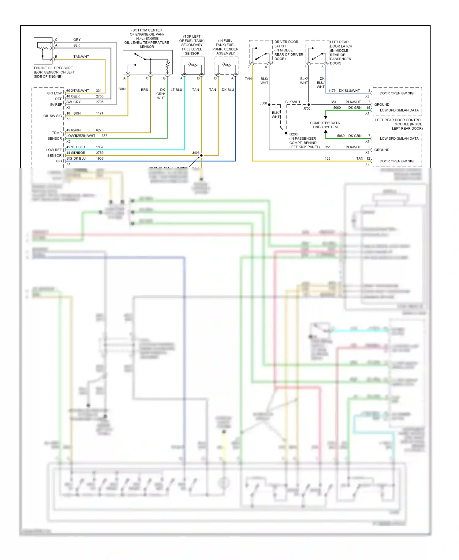 Cadillac STS I facelift (2007-2011) engine controls system wiring diagram  (4 of 7)