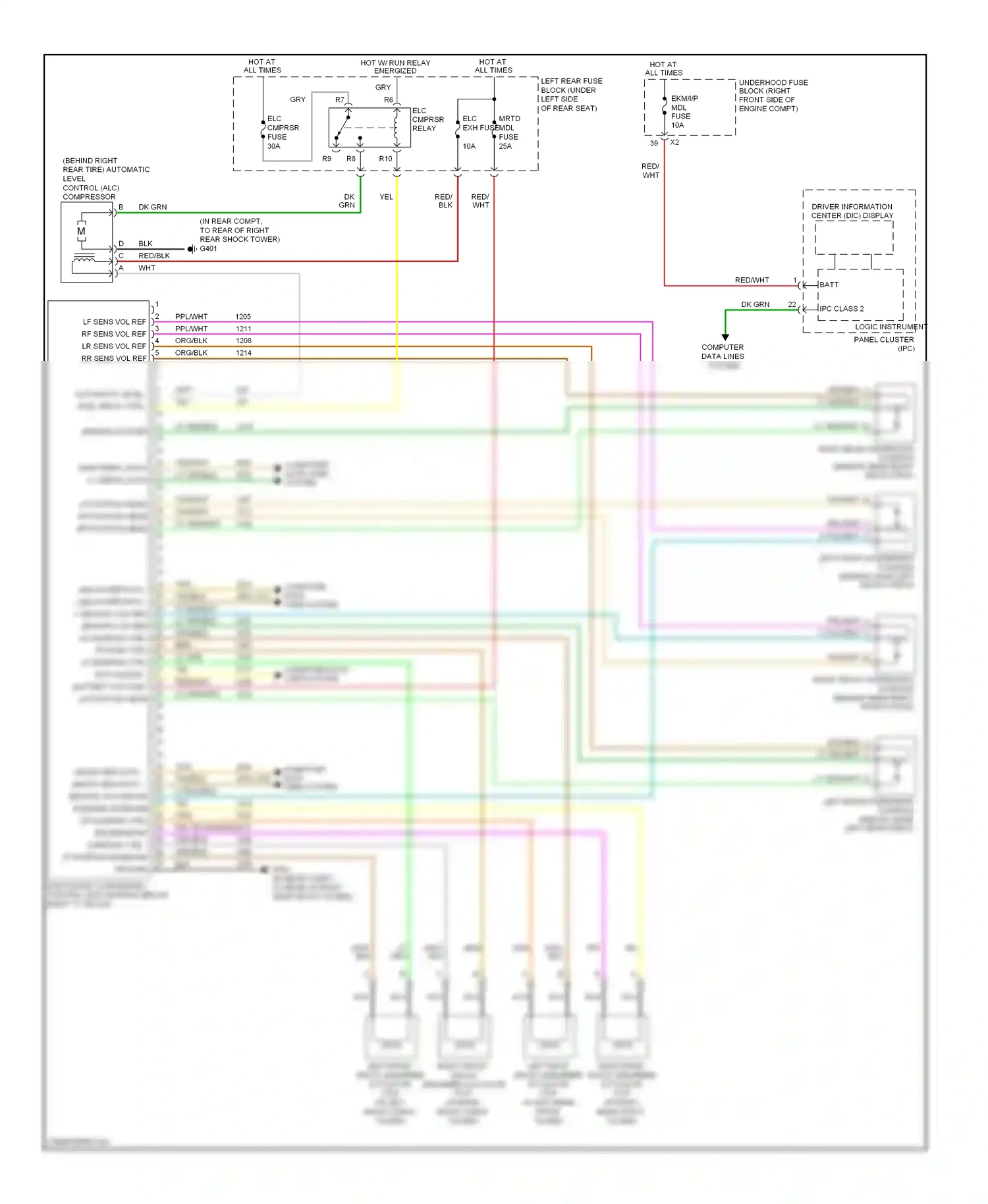 Cadillac STS I facelift (2007-2011) gmlan ser data - gmlan ser data + sensor low ref sensor low ref wiring diagram  (1 of 1)