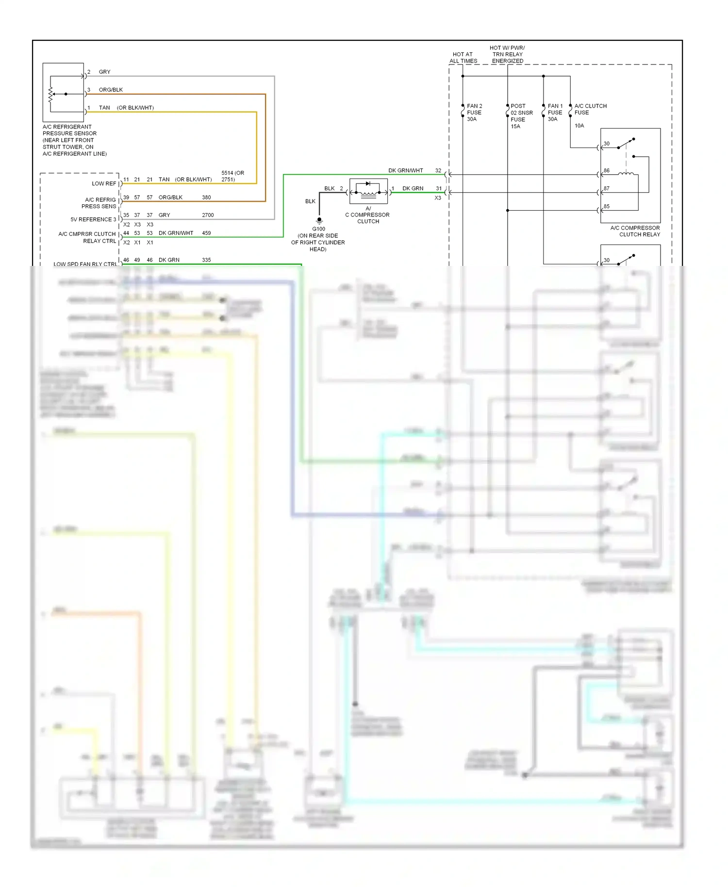 Cadillac STS I facelift (2007-2011) low reference wiring diagram  (1 of 4)