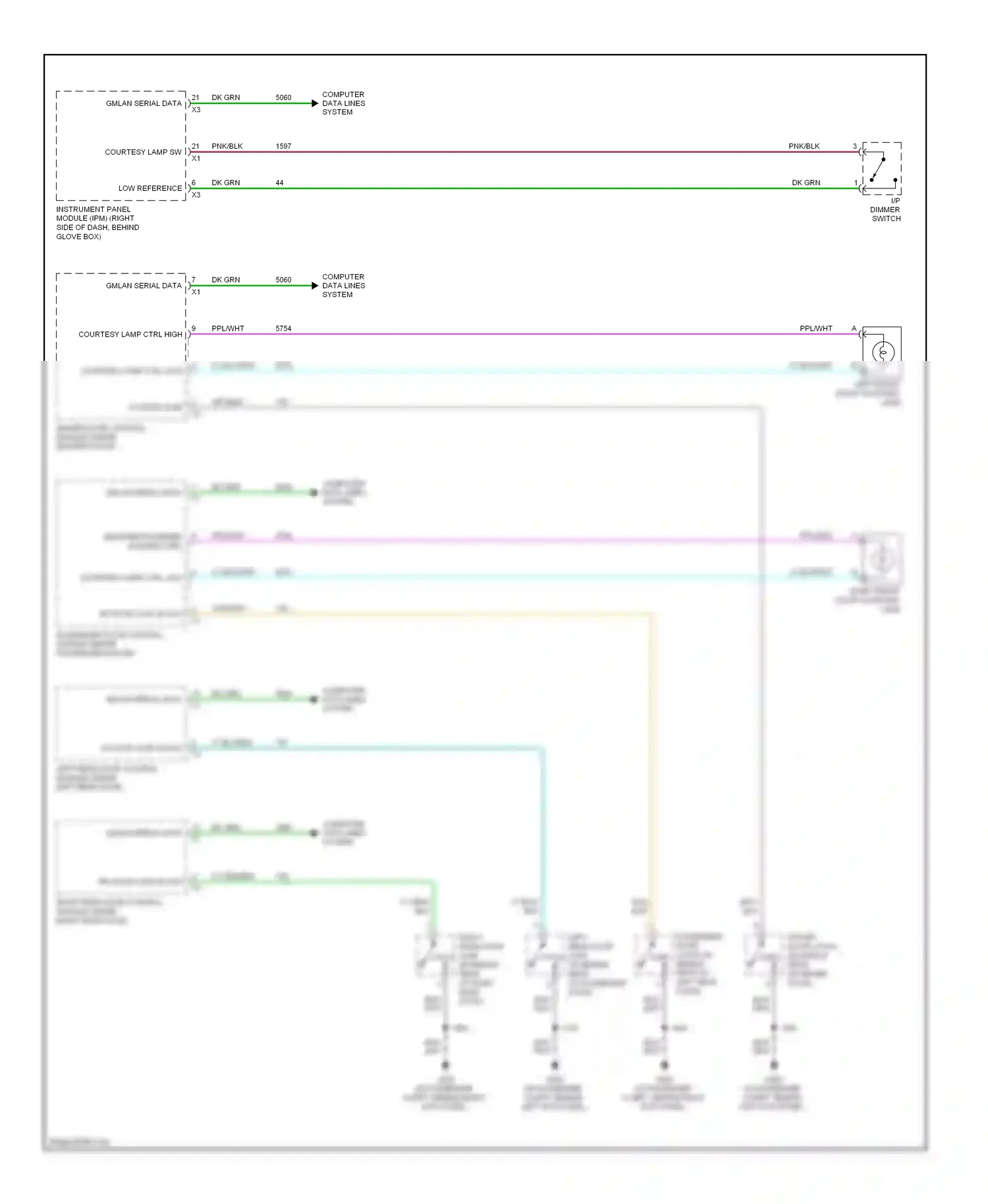 Cadillac STS I facelift (2007-2011) low reference wiring diagram  (4 of 4)