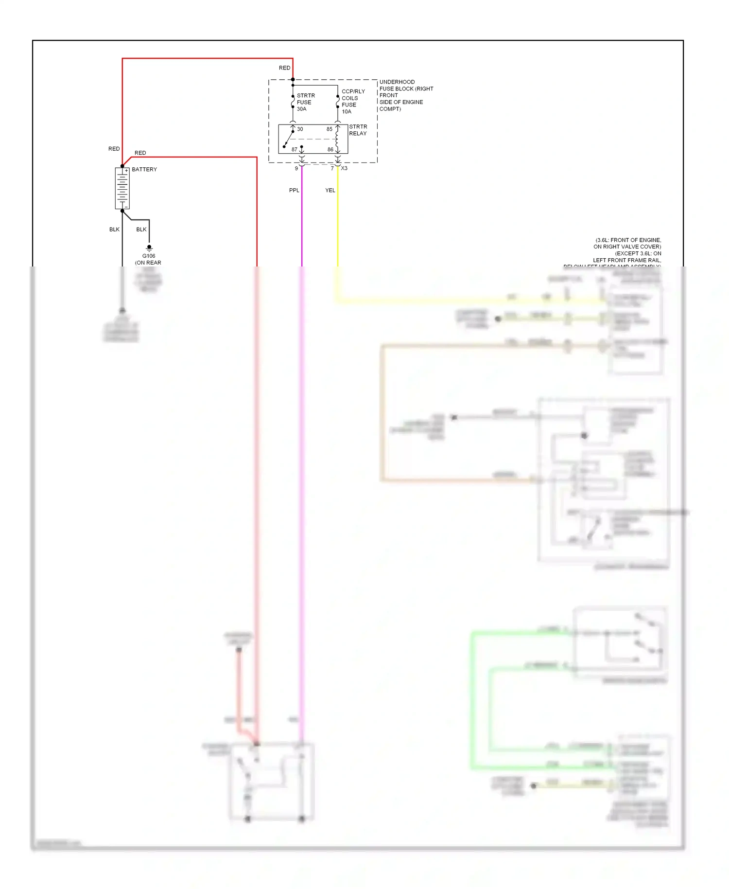Cadillac STS I facelift (2007-2011) module (ecm) wiring diagram  (1 of 1)