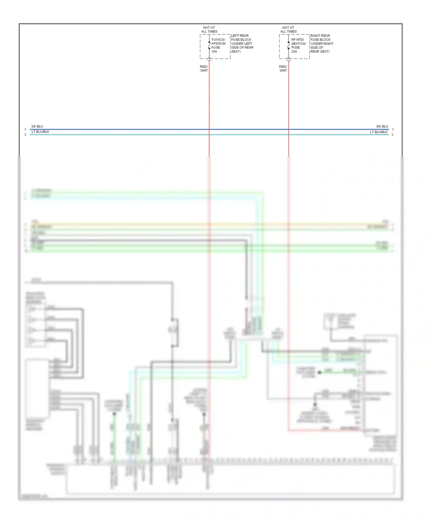 Cadillac STS I facelift (2007-2011) return wiring diagram  (1 of 1)