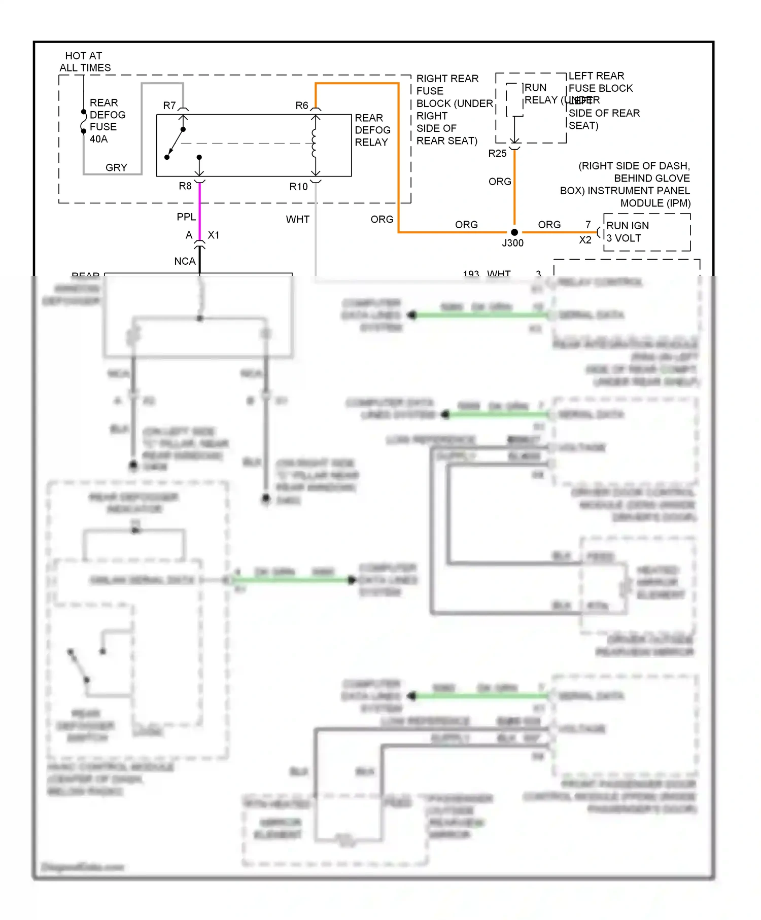 Cadillac STS I facelift (2007-2011) rtn wiring diagram  (1 of 2)