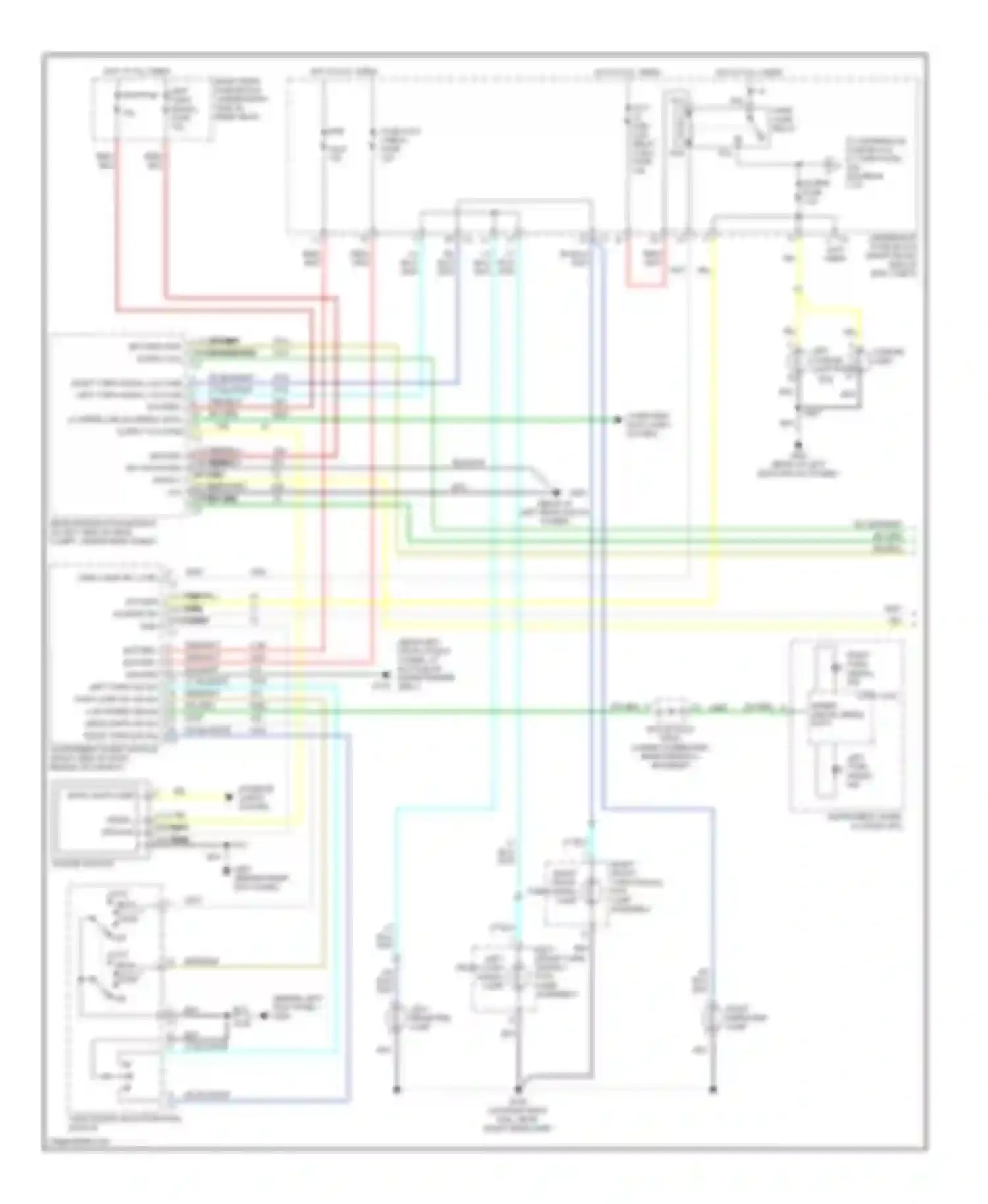 STS Cadillac I (2004-2007): Exterior lamps circuit (1 of 2)