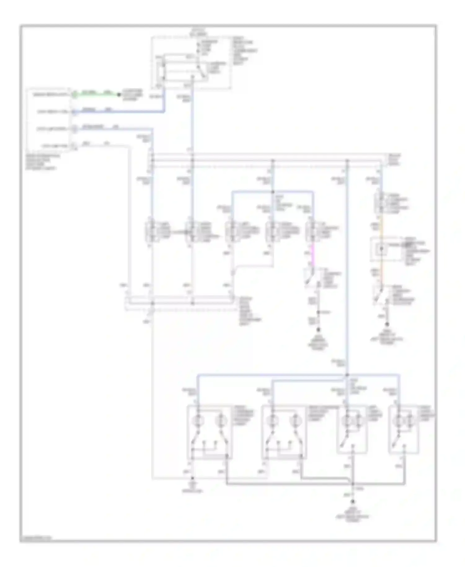 STS Cadillac I (2004-2007): Courtesy lamps circuit (1 of 2)