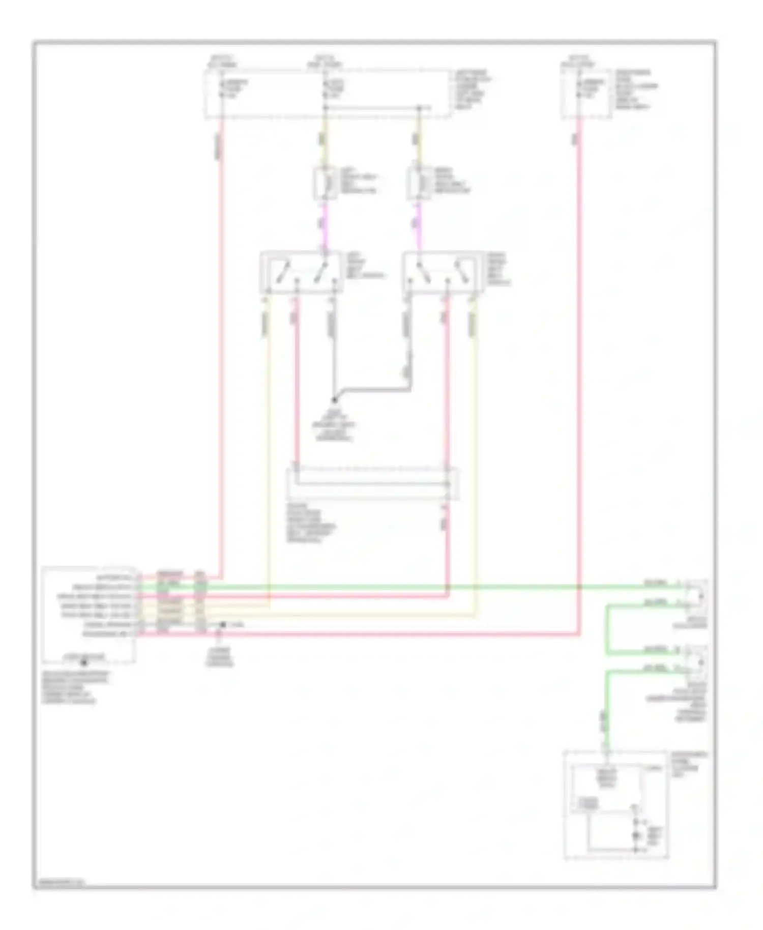 STS Cadillac I (2004-2007): Passive restraints circuit