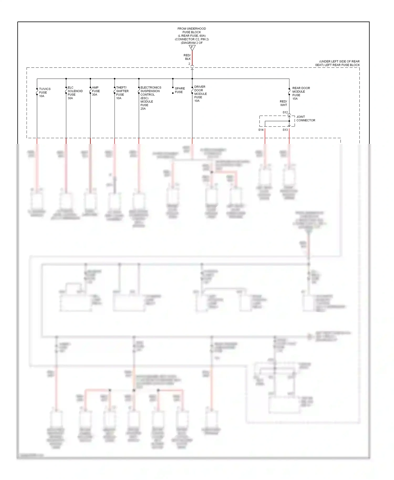 Cadillac STS I (2004-2007) automatic level control (alc) compressor wiring diagram  (2 of 2)