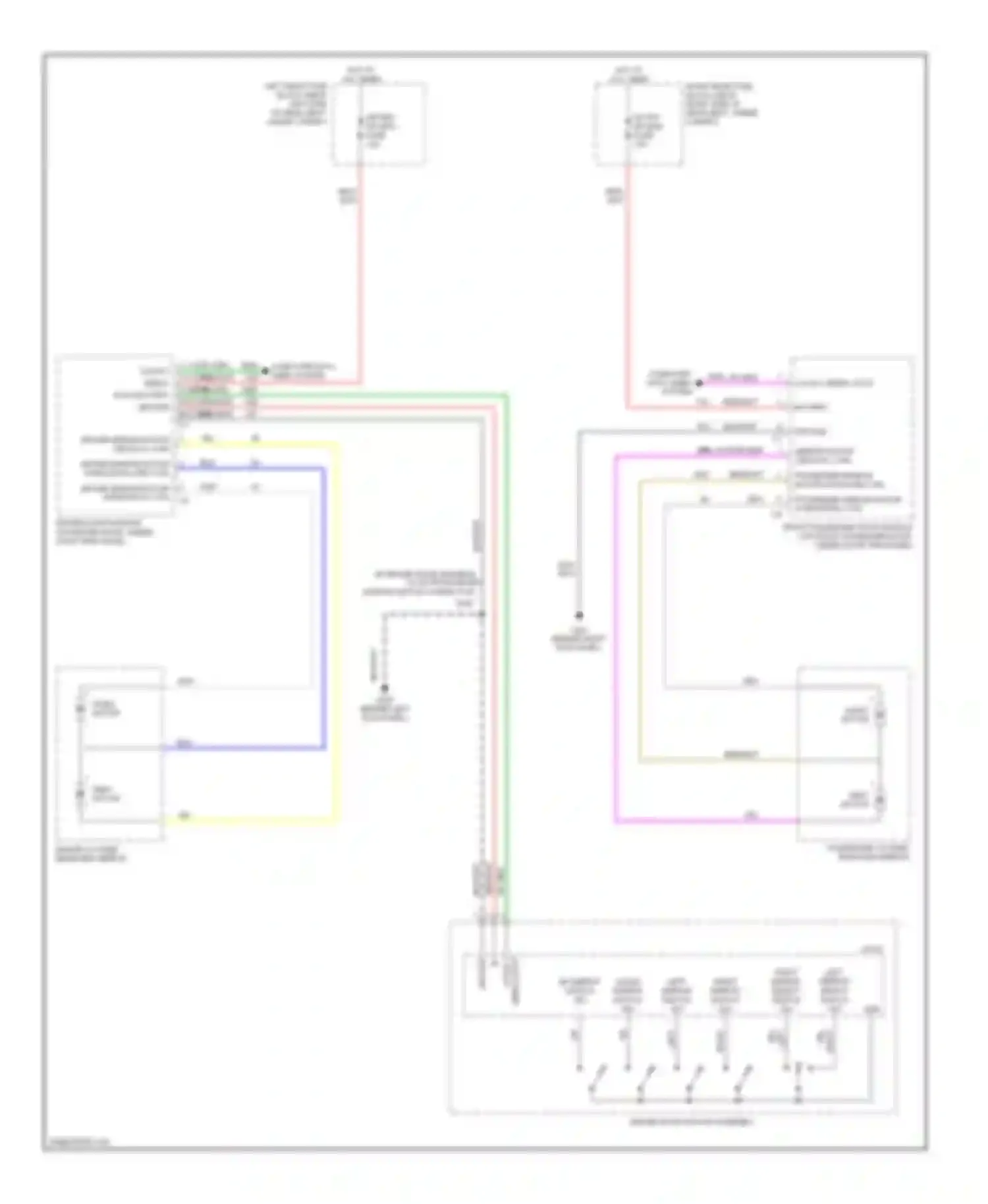 Wiring diagram driver mirror motor horizontal/ver ctrl for Cadillac STS I (2004-2007) (1 of 1)