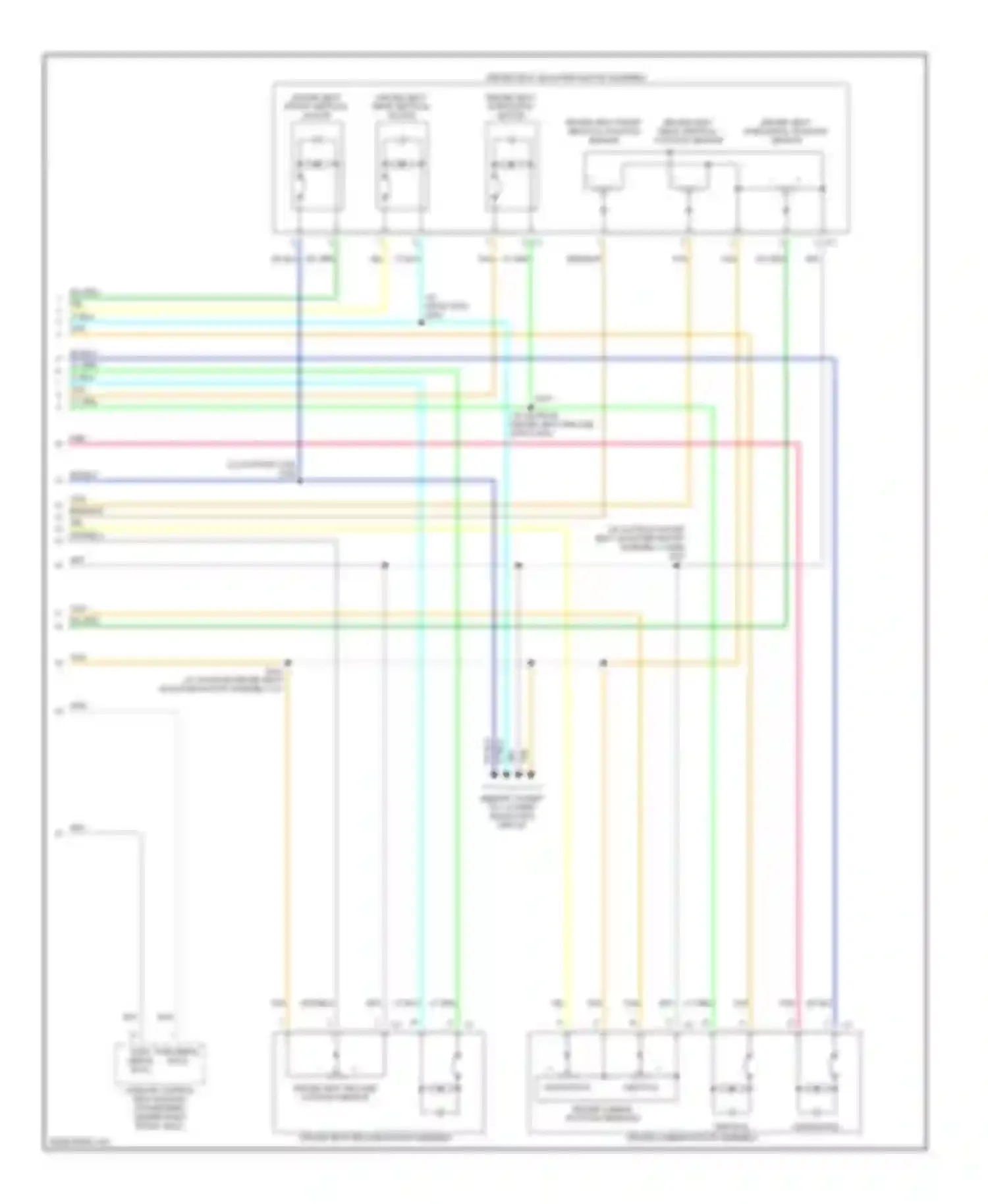 Wiring diagram driver seat rear vertical motor for Cadillac STS I (2004-2007) (1 of 2)