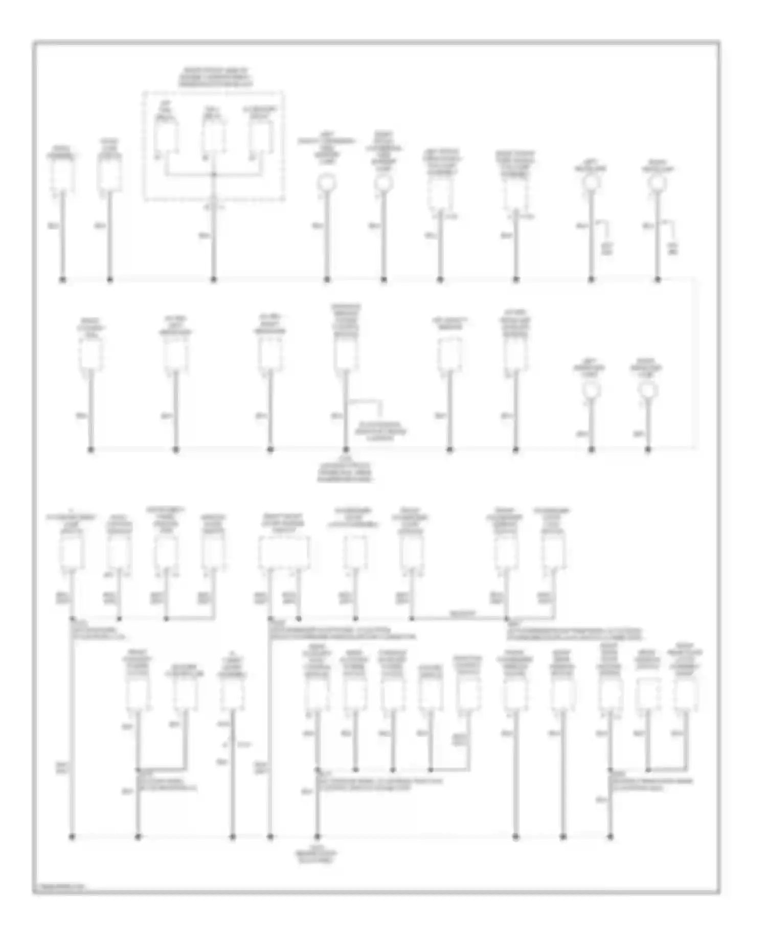 Wiring diagram front passenger window switch for Cadillac STS I (2004-2007) (1 of 2)