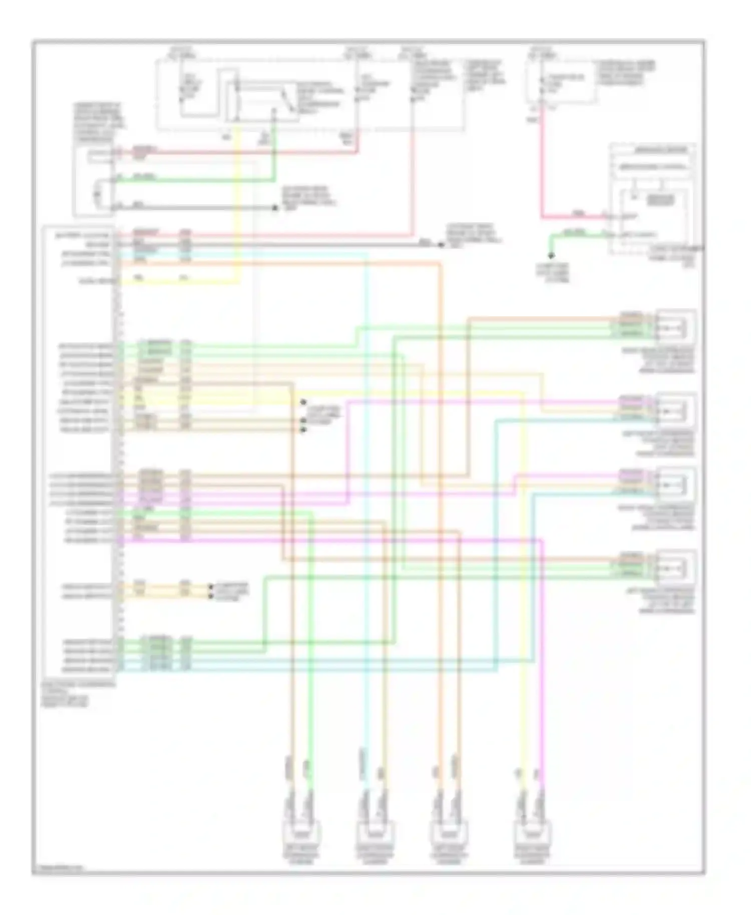 Wiring diagram left front suspension damper for Cadillac STS I (2004-2007) (1 of 1)