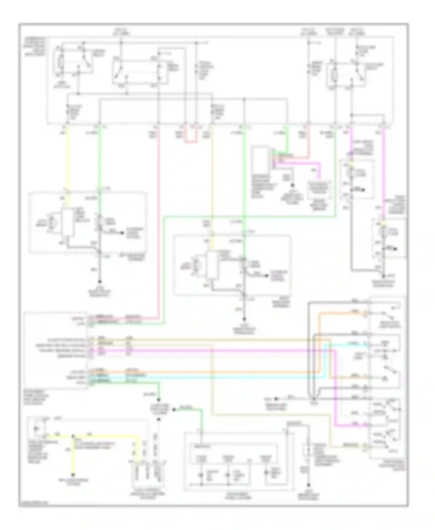 Wiring diagram left headlamp assembly for Cadillac STS I (2004-2007) (1 of 2)