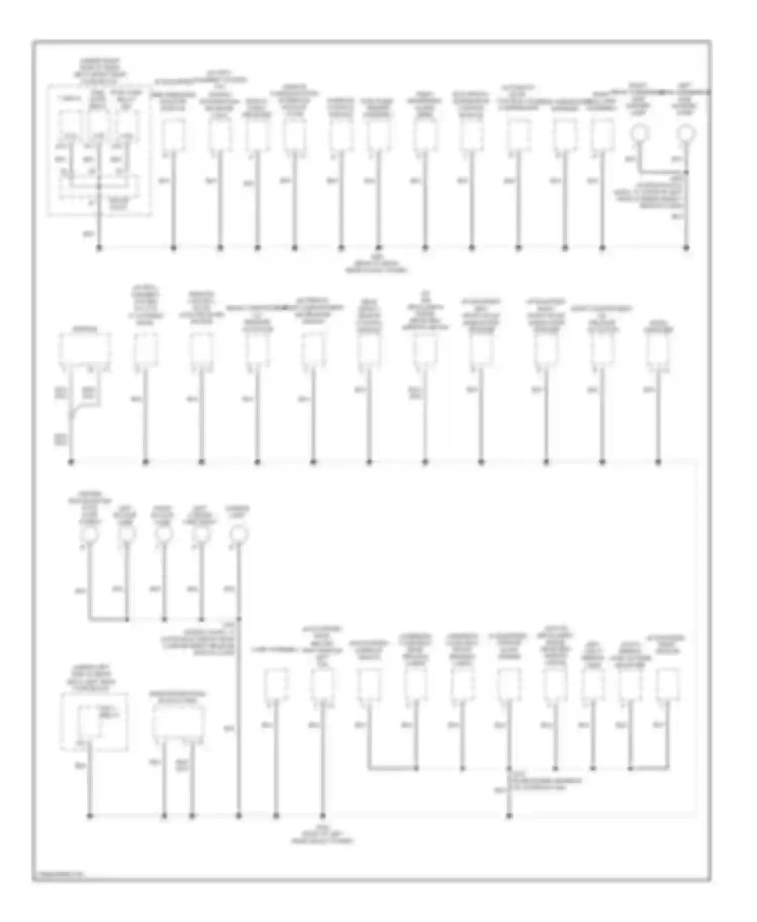 Wiring diagram overhead courtesy/ front reading lamps for Cadillac STS I (2004-2007) (1 of 1)