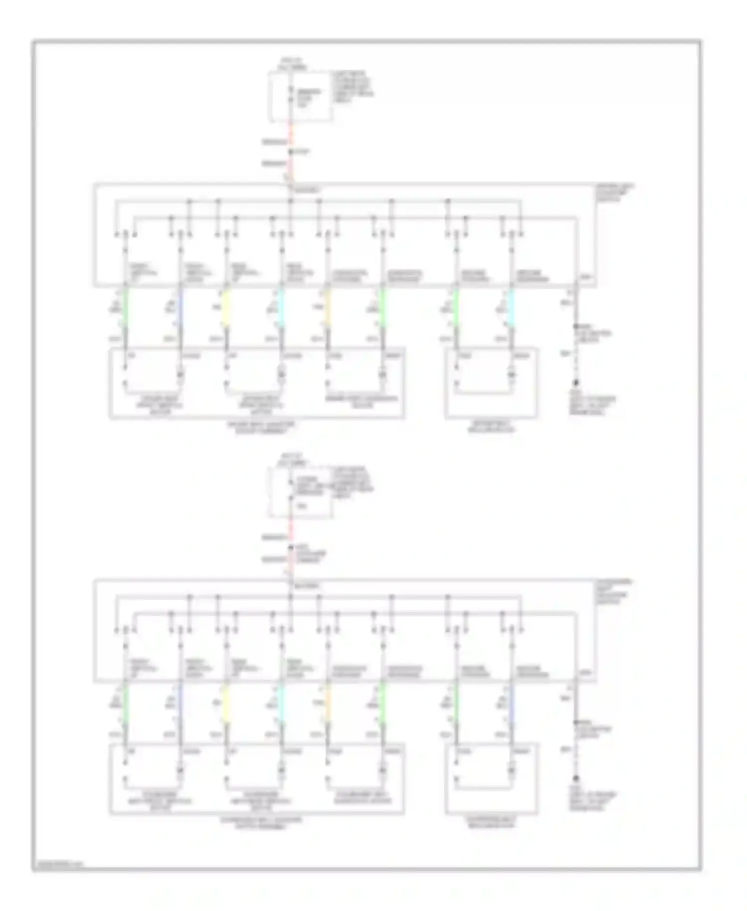 Wiring diagram passenger seat adjuster motor assembly for Cadillac STS I (2004-2007) (1 of 1)