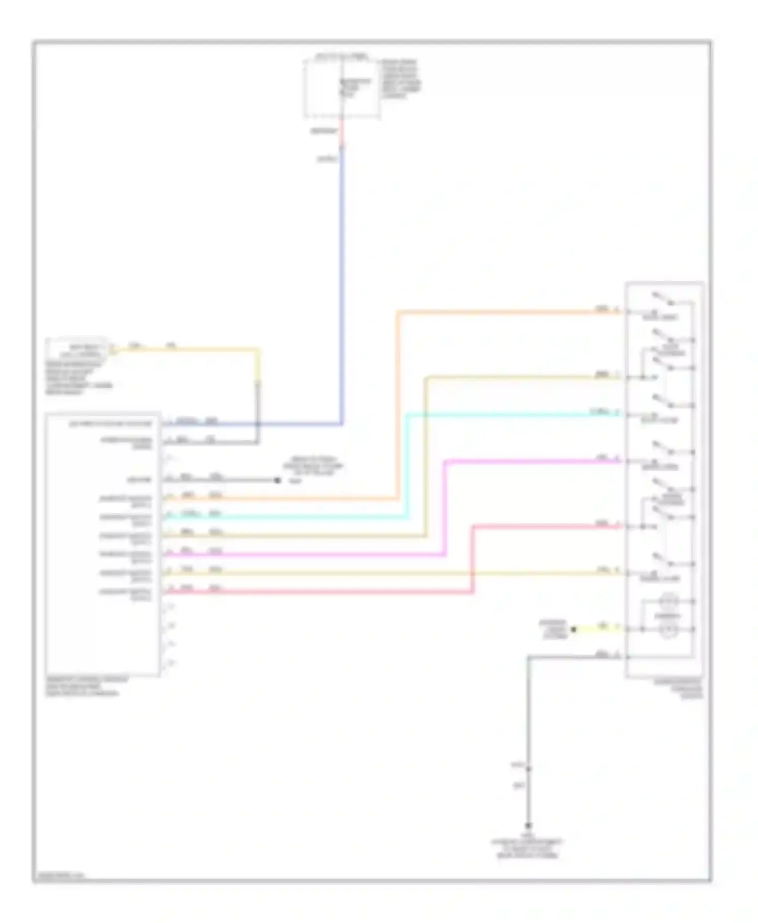 Wiring diagram sunroof switch data 3 for Cadillac STS I (2004-2007) (1 of 1)