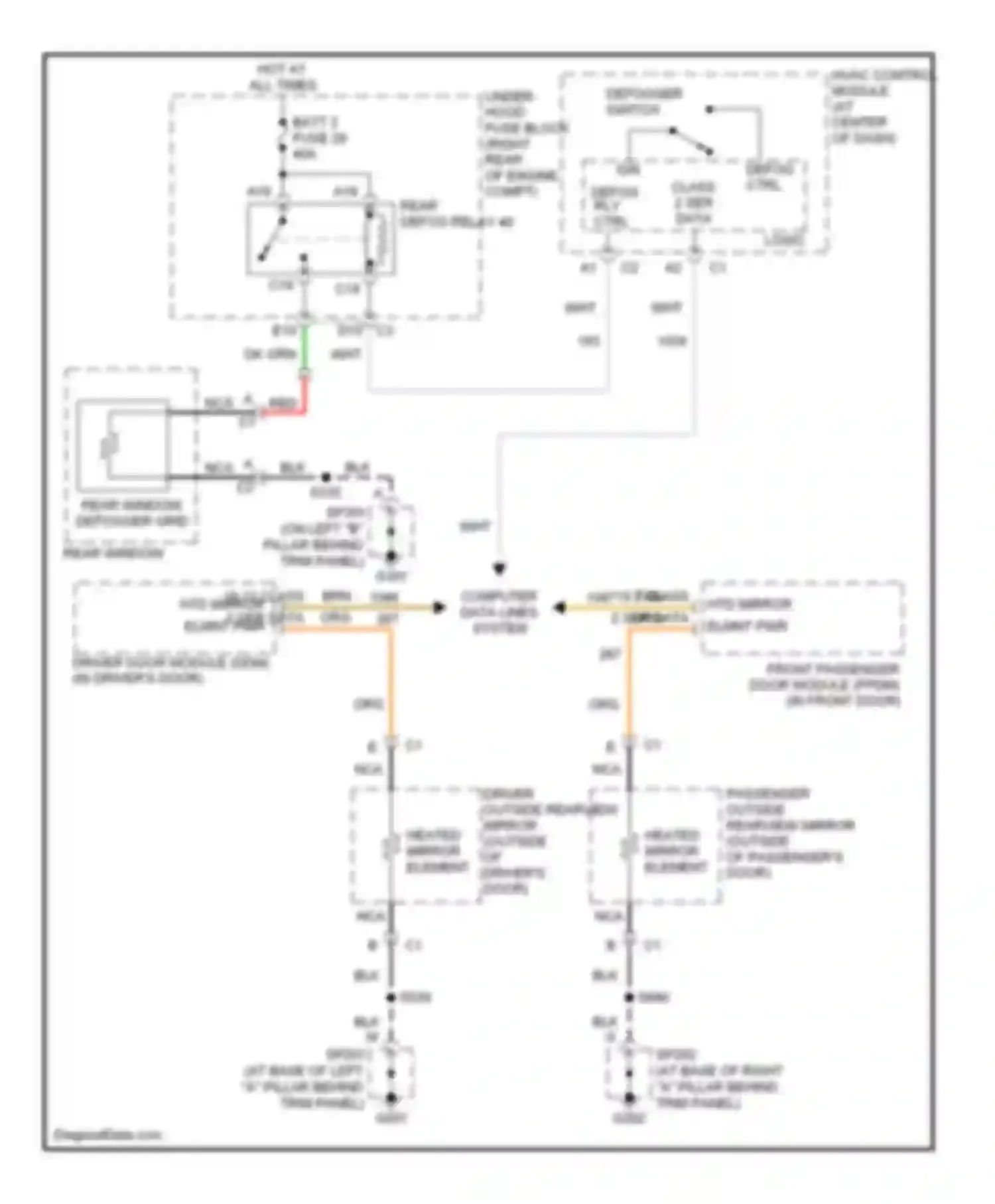 XLR Cadillac I (2003-2009): Defoggers circuit