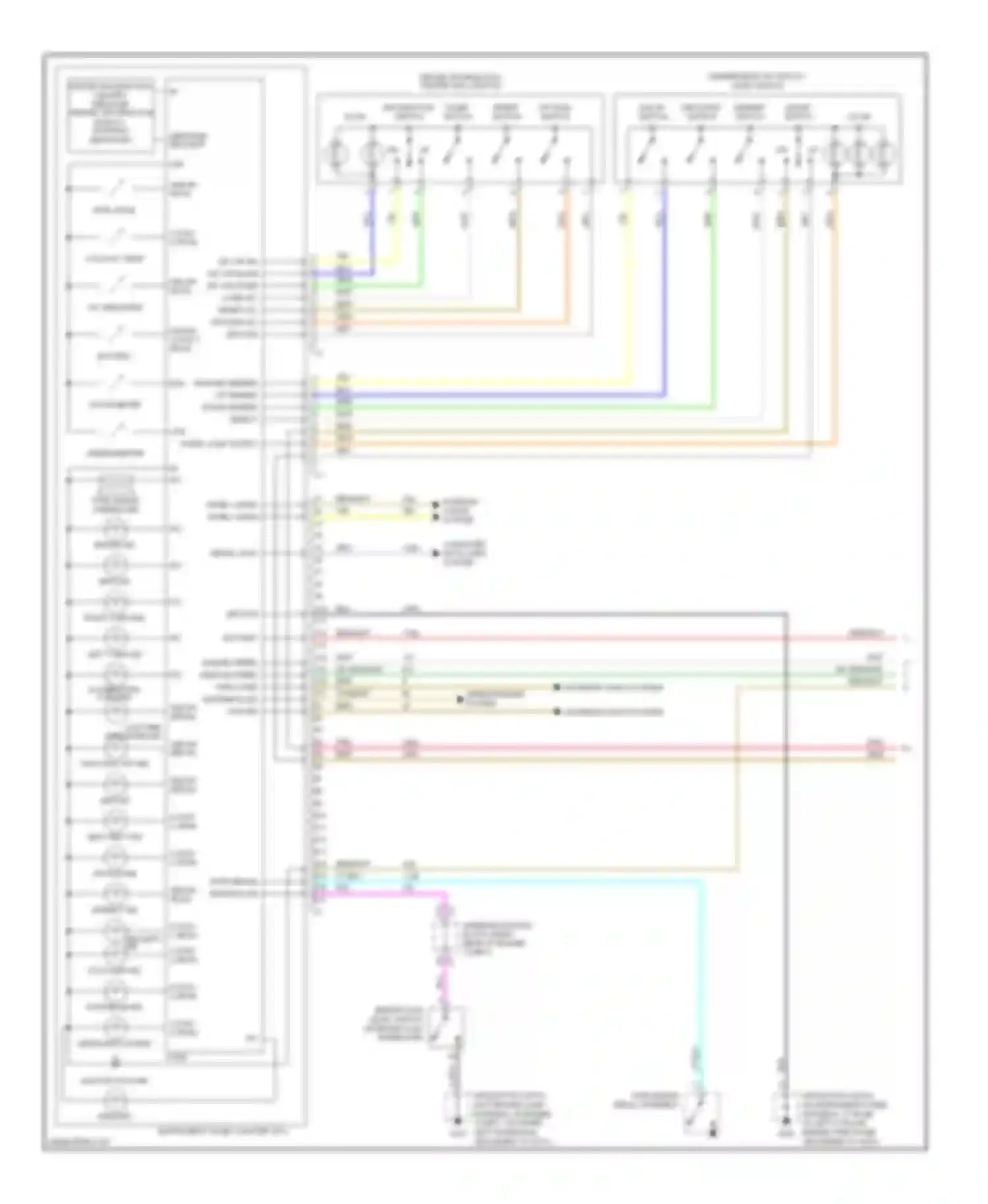 XLR Cadillac I (2003-2009): Instrument cluster circuit (1 of 2)