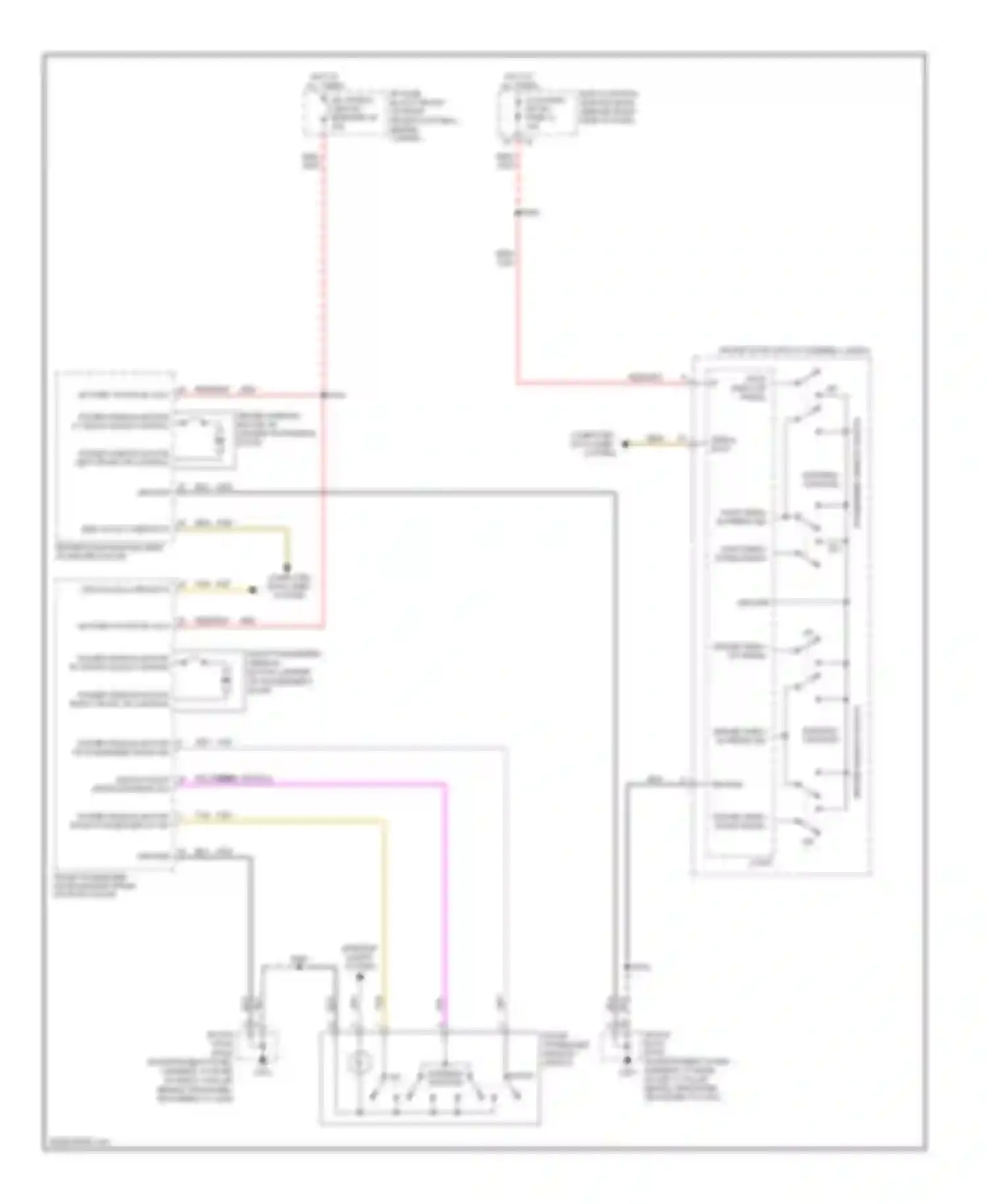 XLR Cadillac I (2003-2009): Power windows circuit