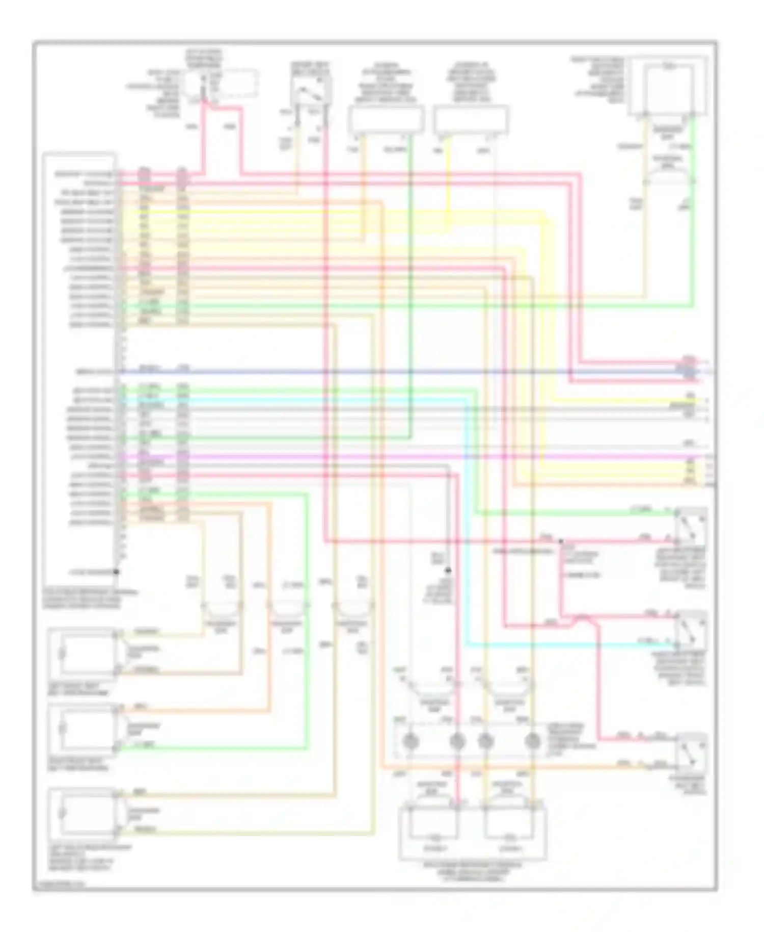 XLR Cadillac I (2003-2009): Supplemental restraints circuit (1 of 2)