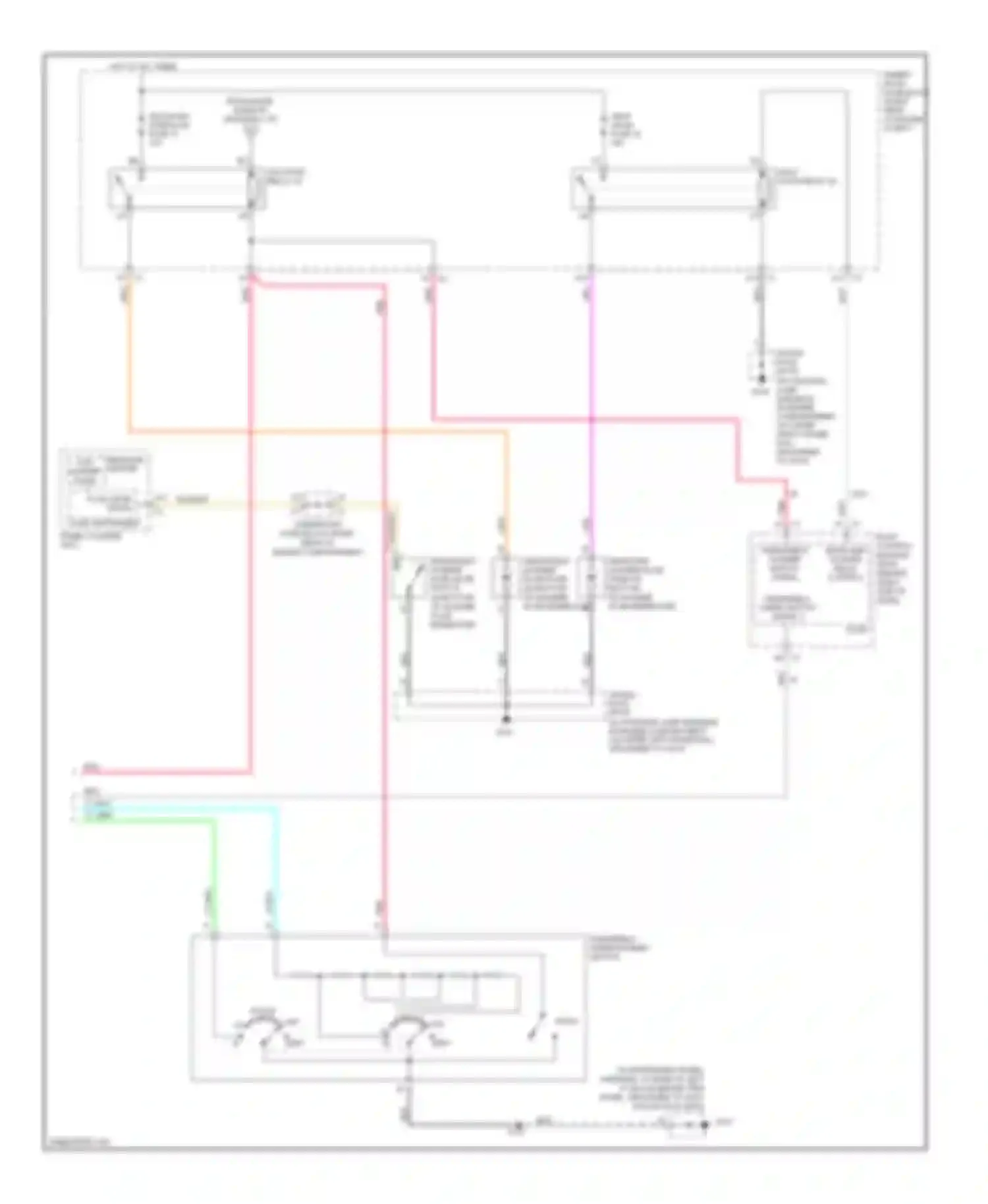 XLR Cadillac I (2003-2009): Front wiper/washer & headlamp washer circuit (2 of 2)