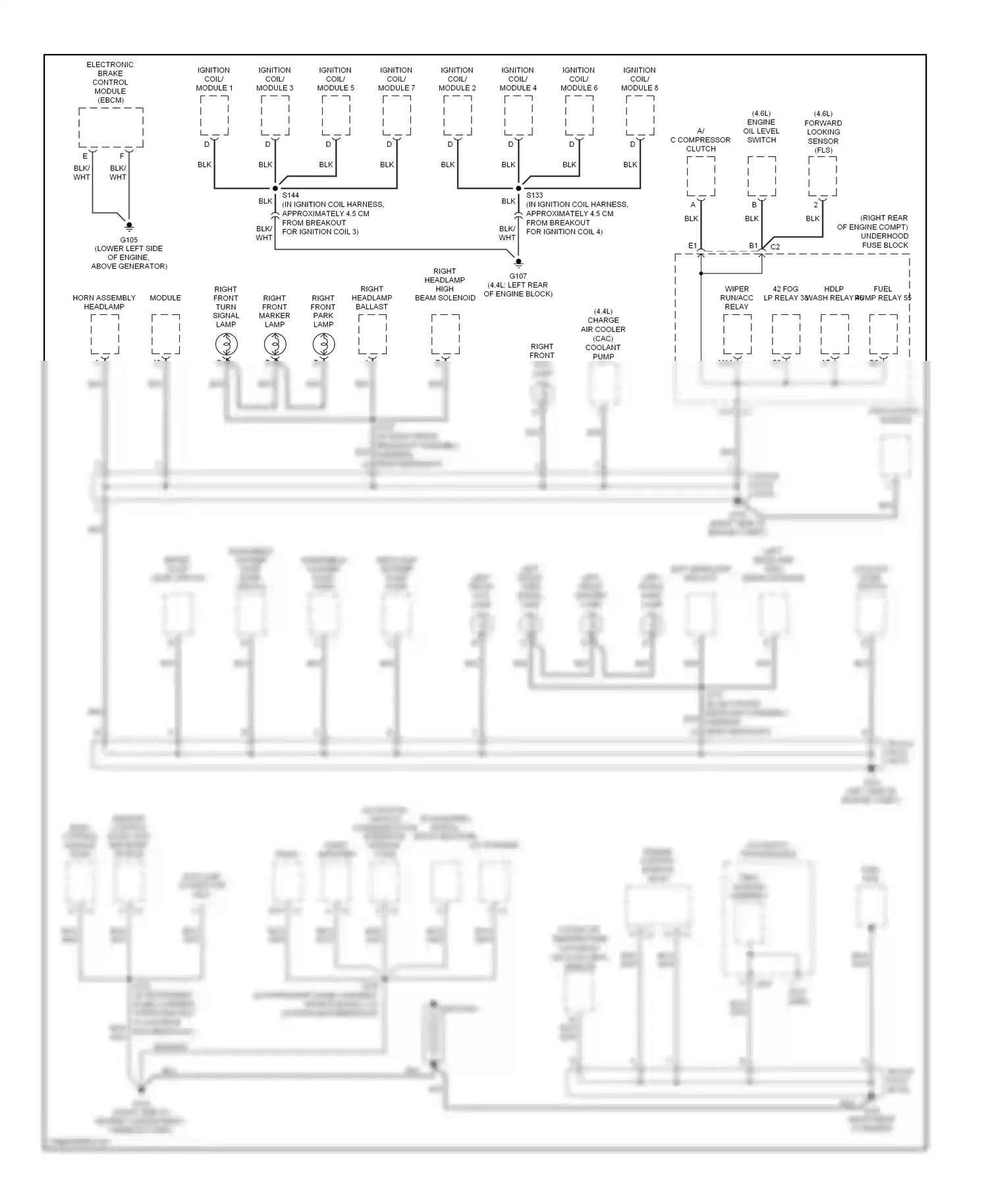 Cadillac XLR I (2003-2009) engine control module (ecm) wiring diagram  (1 of 3)