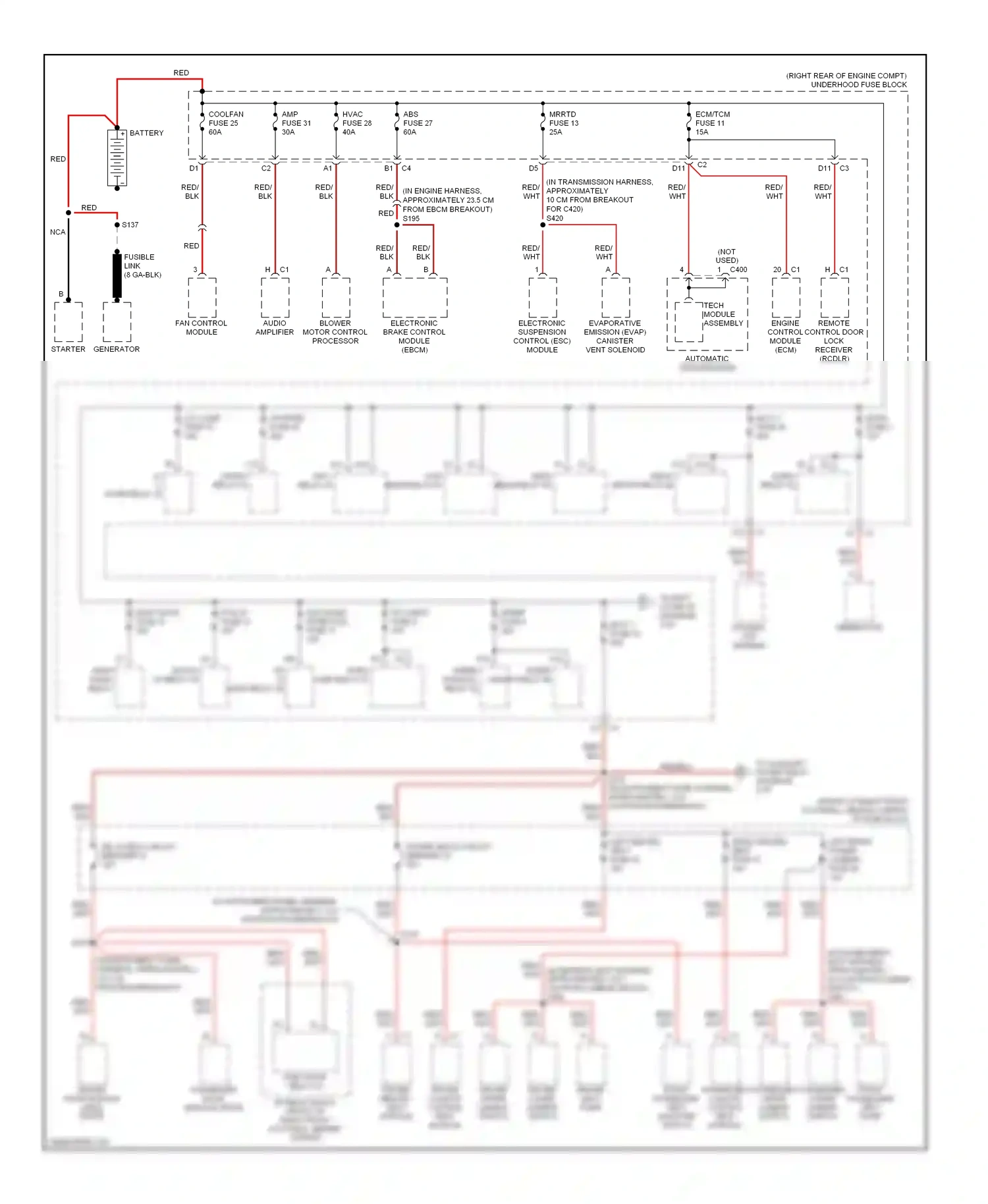 Cadillac XLR I (2003-2009) engine control module (ecm) wiring diagram  (2 of 3)