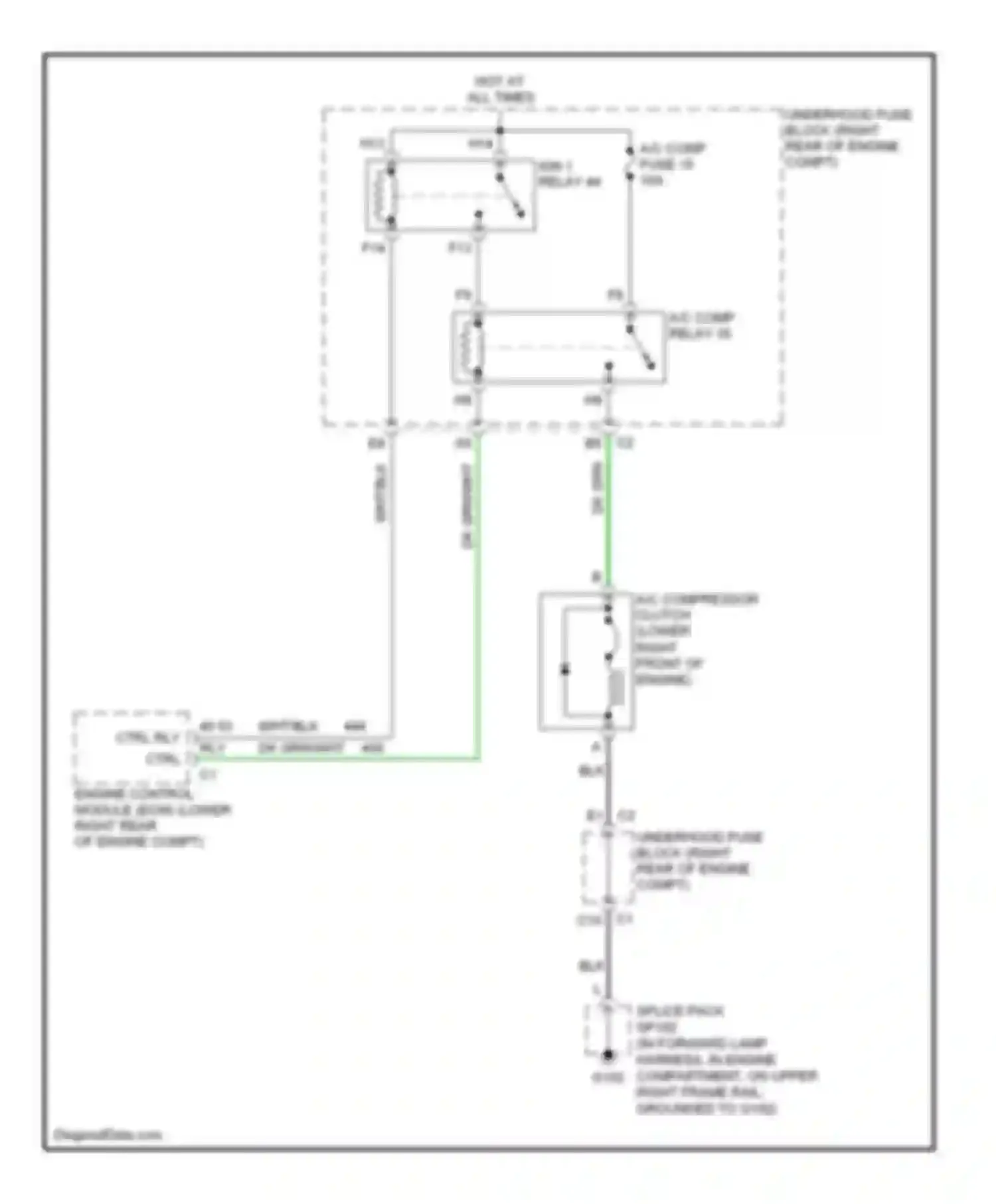 Wiring diagram ign 1 relay 44 for Cadillac XLR I (2003-2009) (2 of 5)