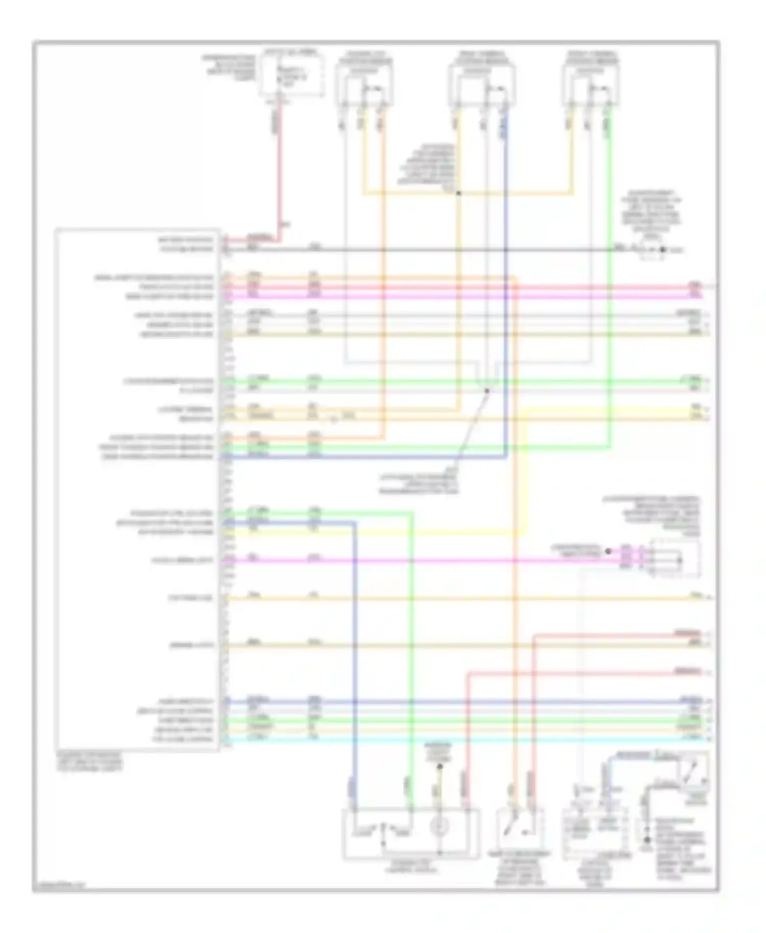 Wiring diagram (in instrument panel harness, on left "b" pillar behind trim panel, for Cadillac XLR I (2003-2009) (9 of 12)