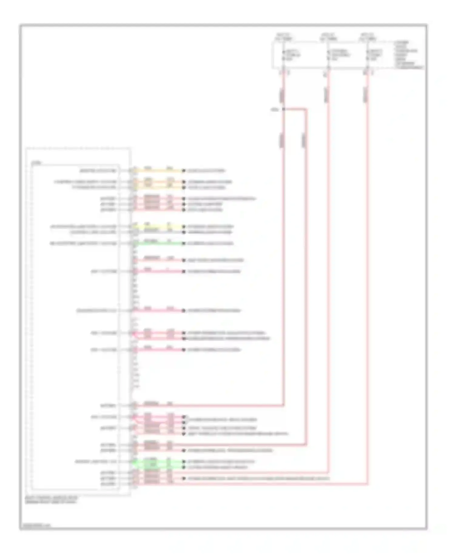 Wiring diagram power distribution, navigation systems power distribution, wiper/washer systems for Cadillac XLR I (2003-2009) (1 of 1)