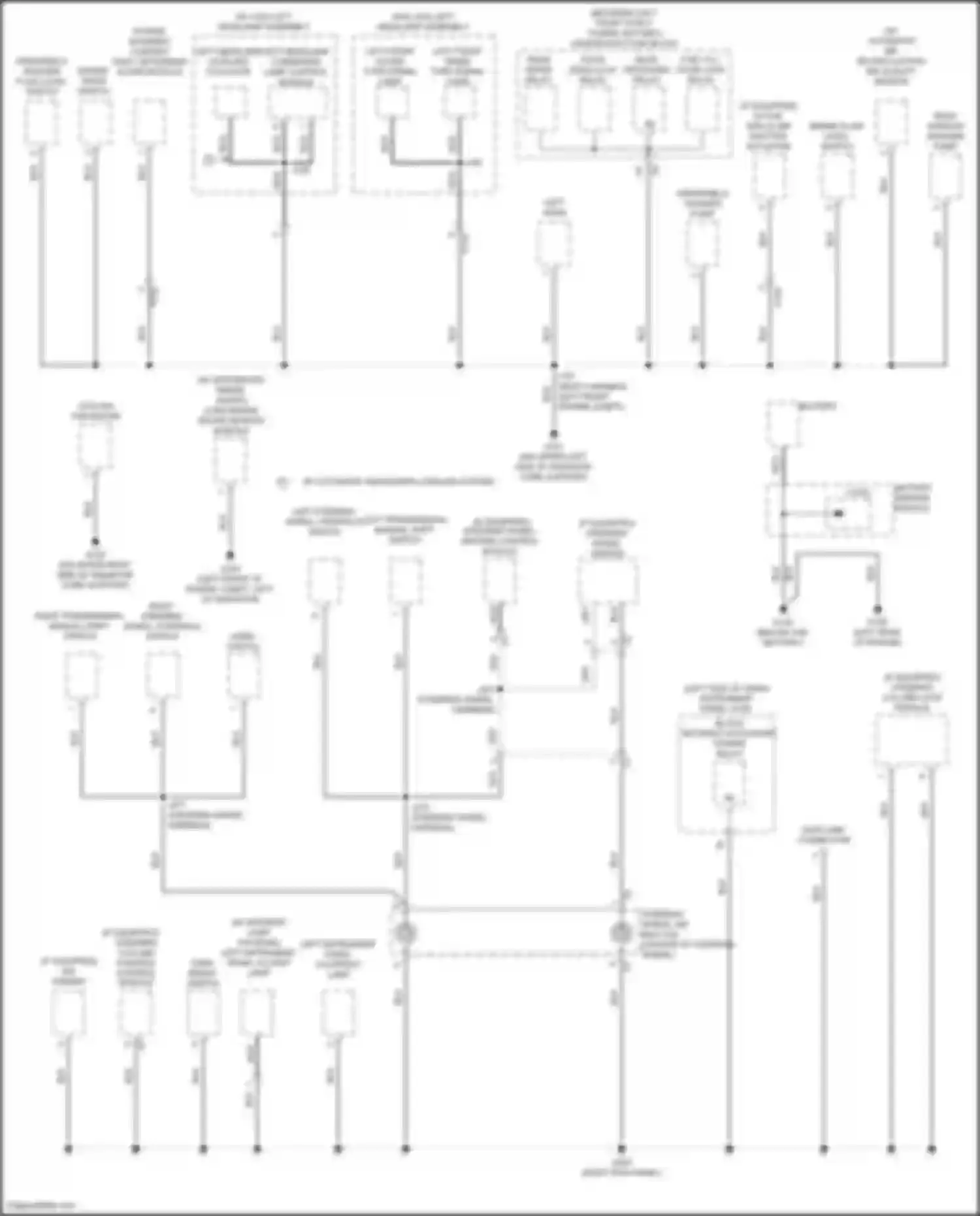 XT4 Cadillac I (2018-2023): Ground distribution circuit (1 of 7)