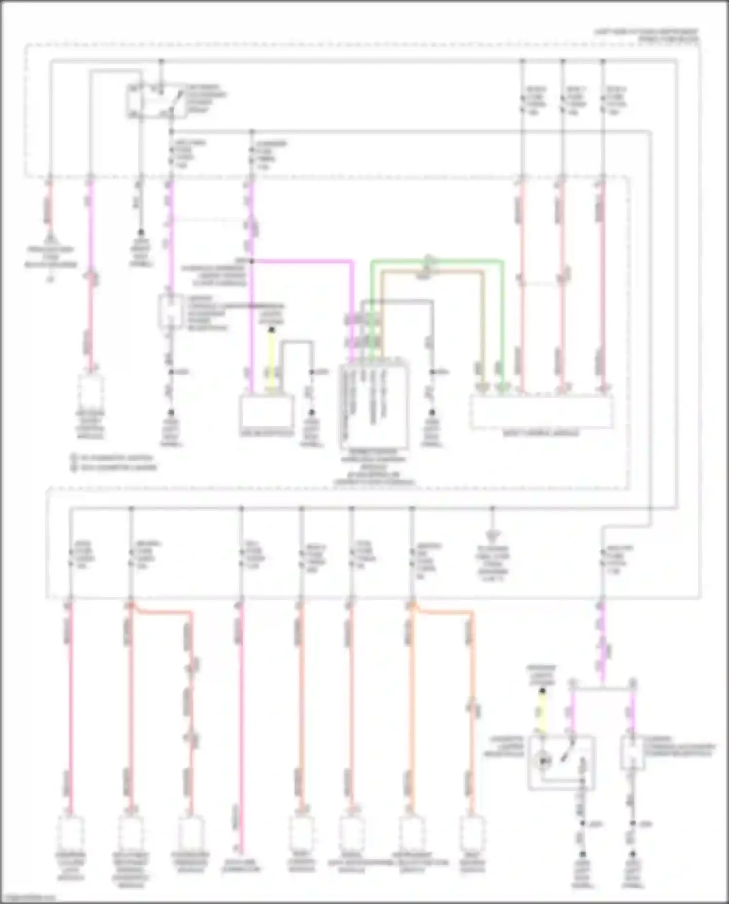 Wiring diagram center console accessory power receptacle for Cadillac XT4 I (2018-2023) (2 of 2)