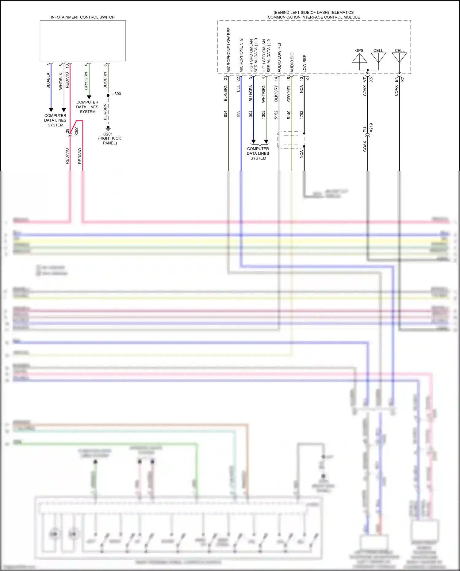 Cadillac XT4 I (2018-2023) computer data lines system wiring diagram  (24 of 102)