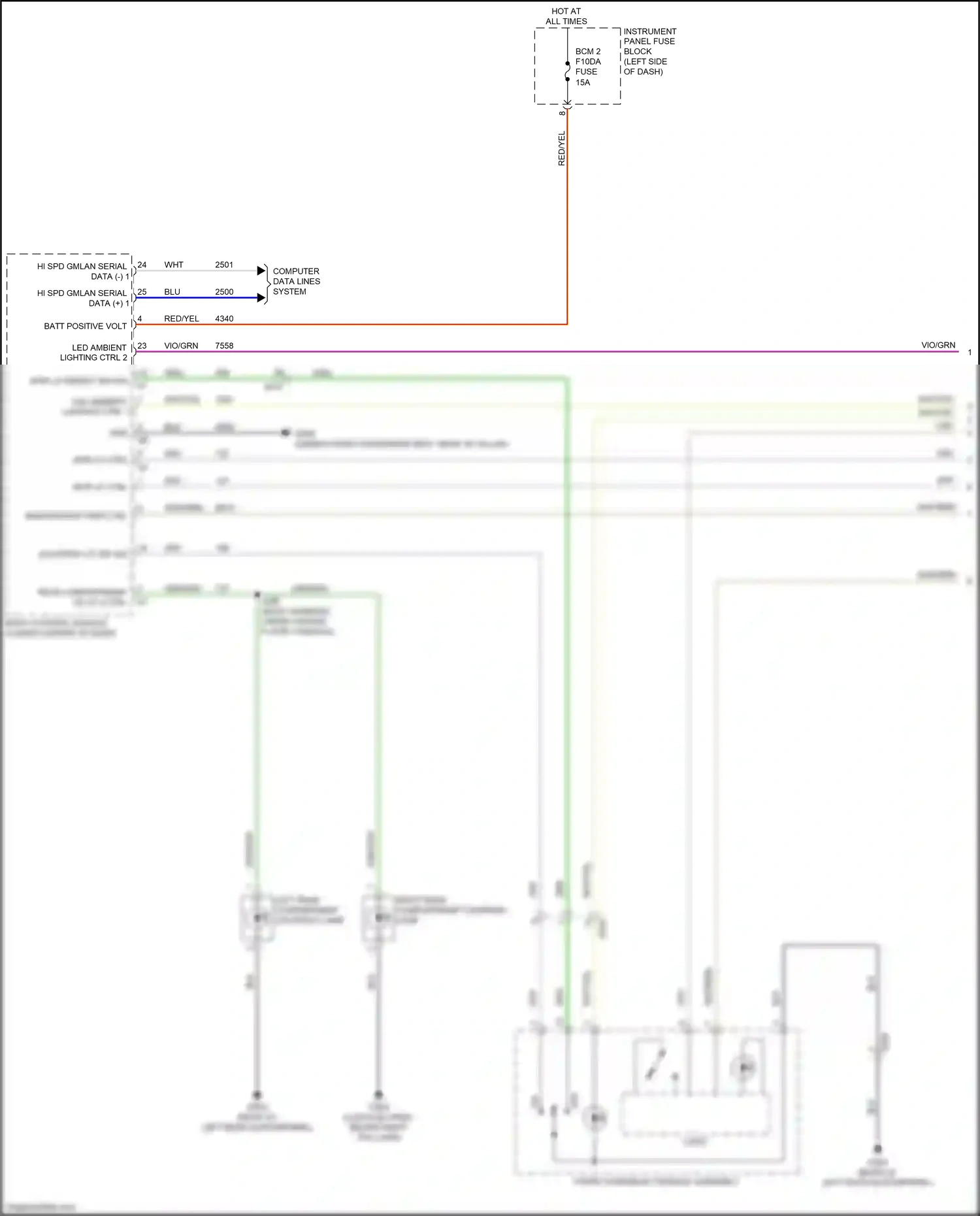 Cadillac XT4 I (2018-2023) computer data lines system wiring diagram  (12 of 102)