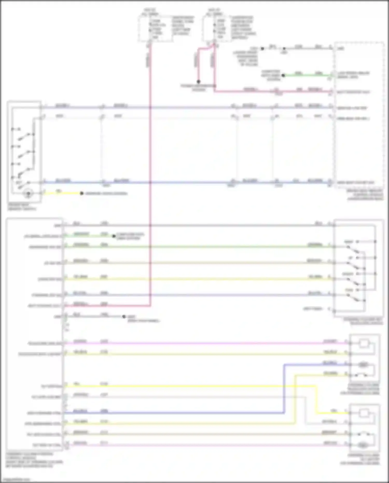 Wiring diagram down sw sig for Cadillac XT4 I (2018-2023) (1 of 2)