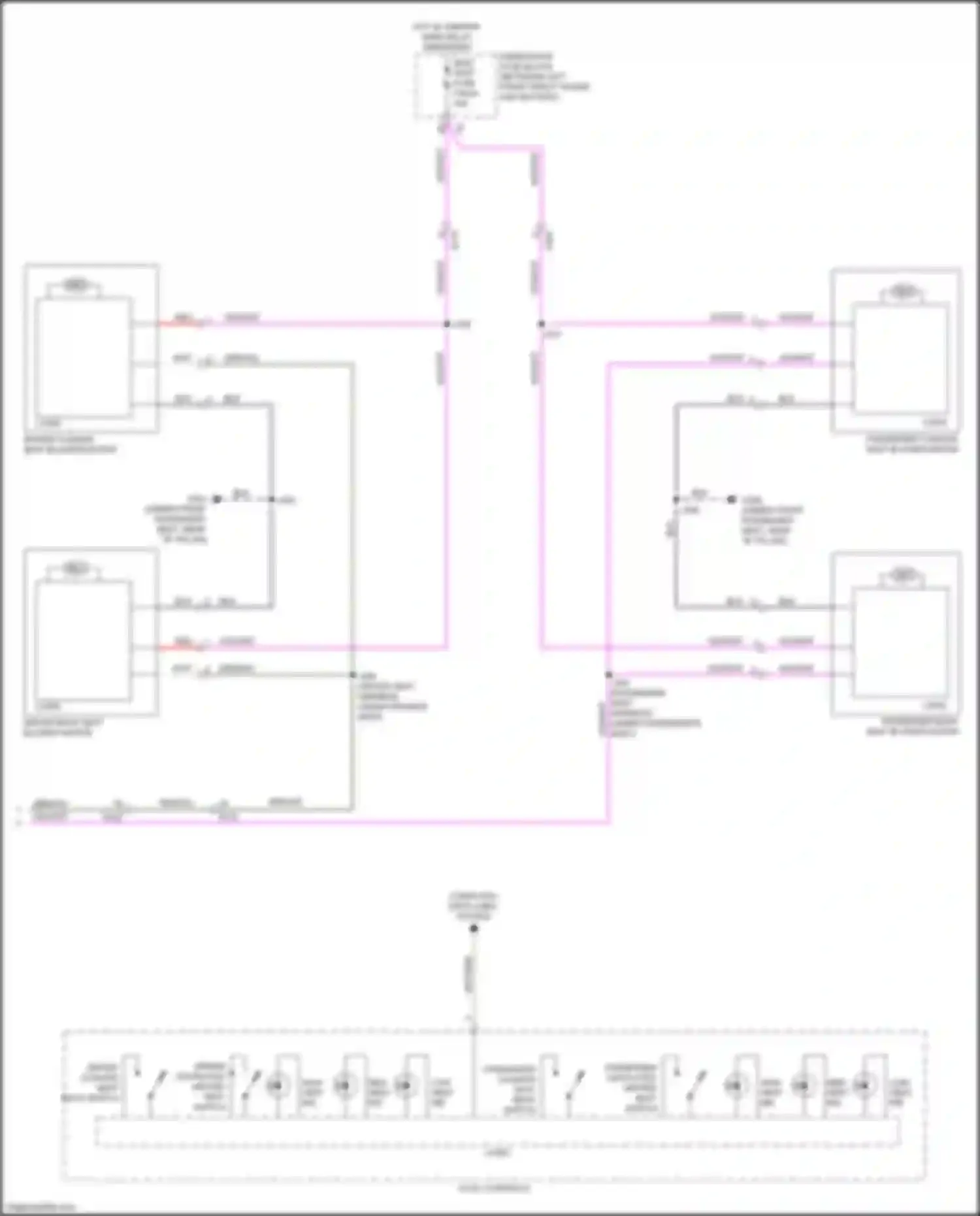 Wiring diagram driver back seat blower motor for Cadillac XT4 I (2018-2023) (1 of 3)