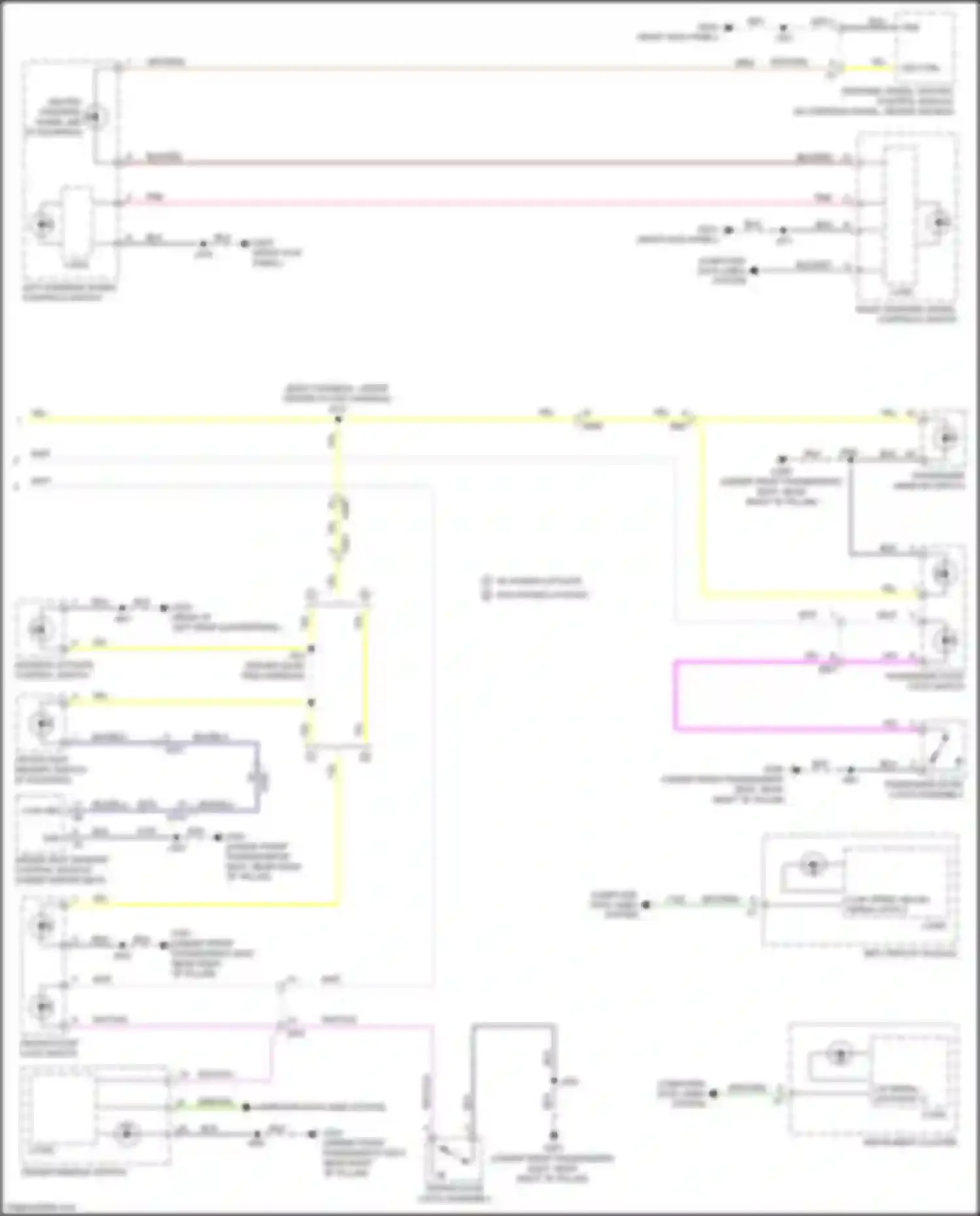 Wiring diagram driver door latch assembly for Cadillac XT4 I (2018-2023) (4 of 6)