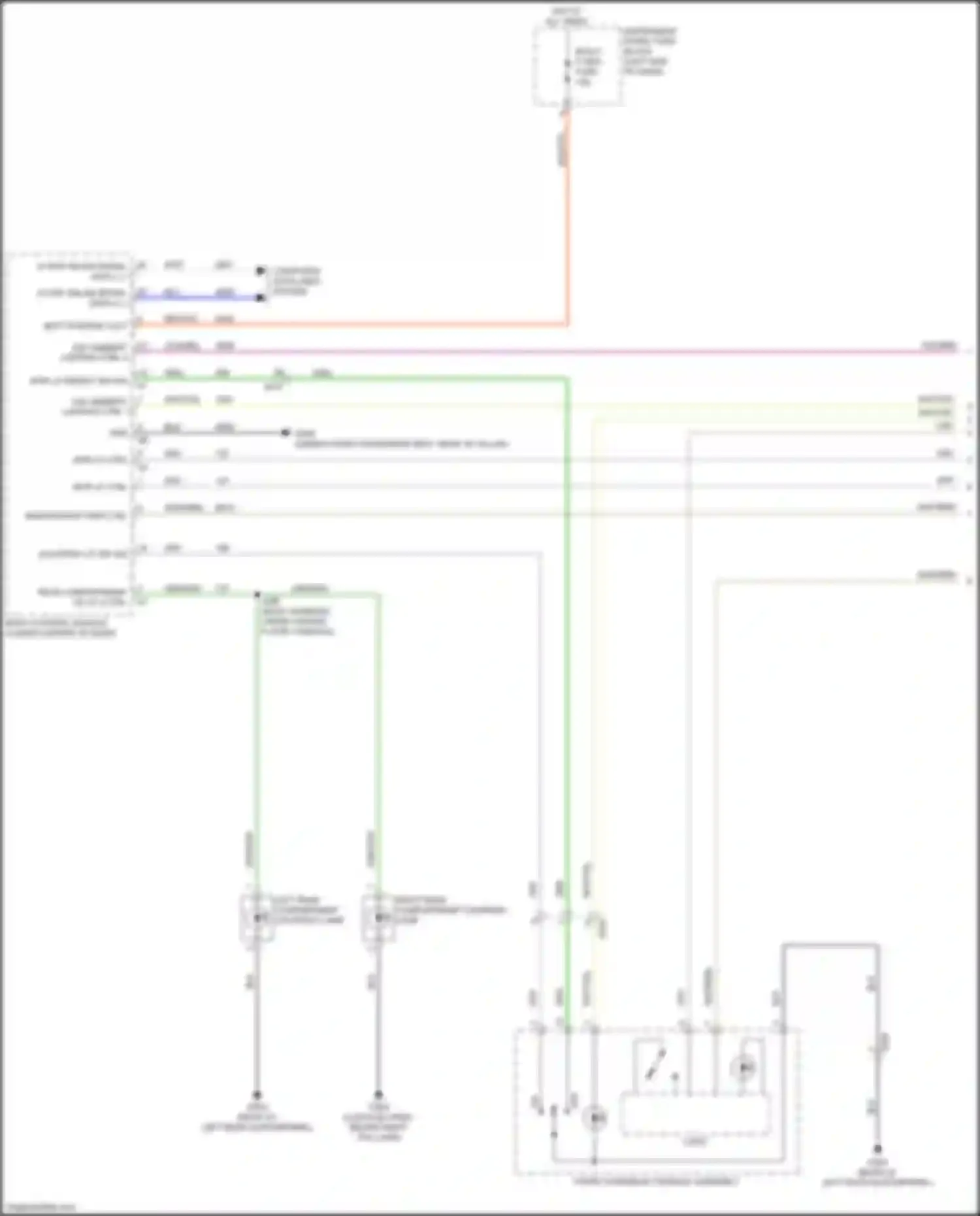 Wiring diagram front overhead console assembly for Cadillac XT4 I (2018-2023) (1 of 6)