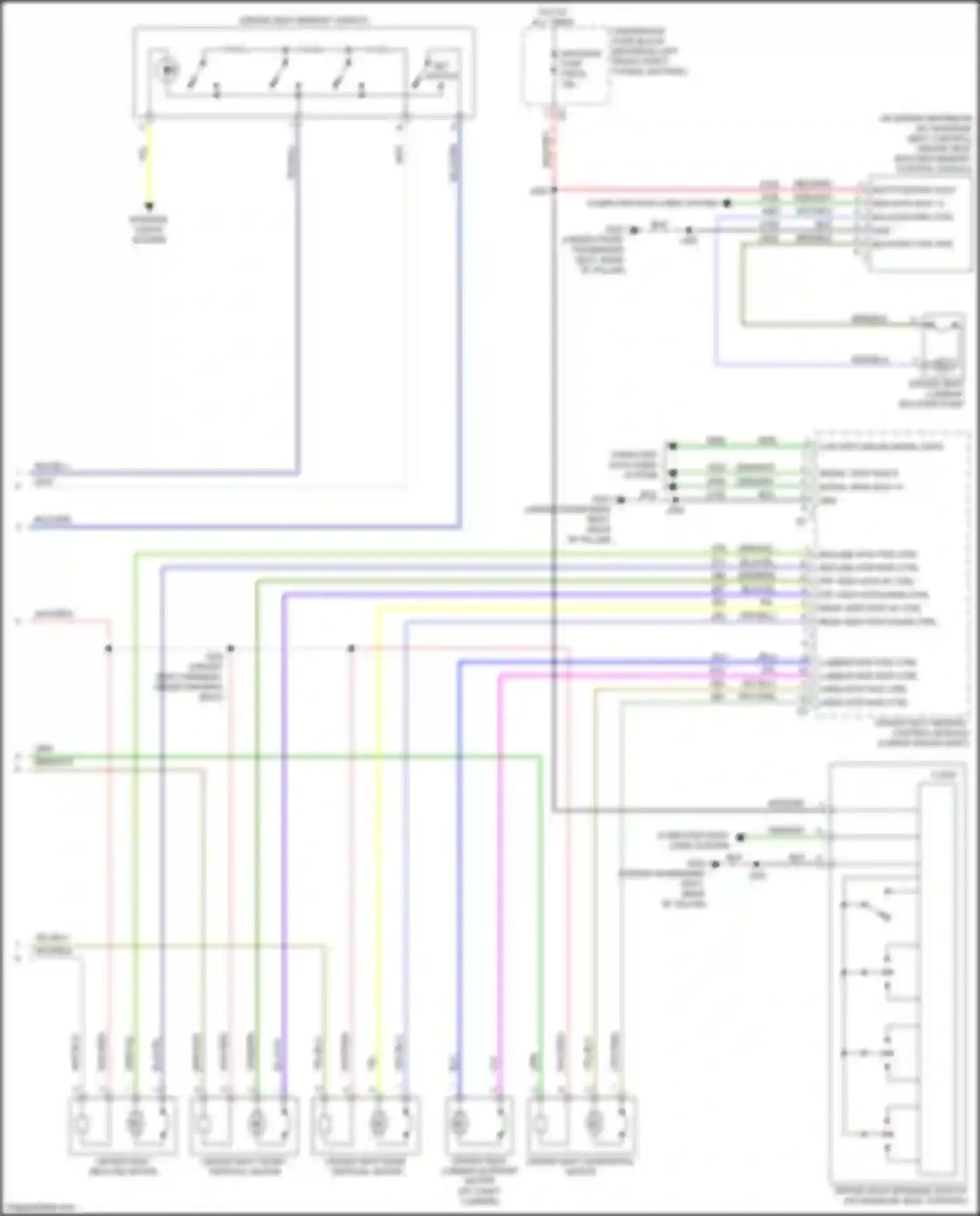 Wiring diagram frt vert mtr up ctrl for Cadillac XT4 I (2018-2023) (1 of 1)