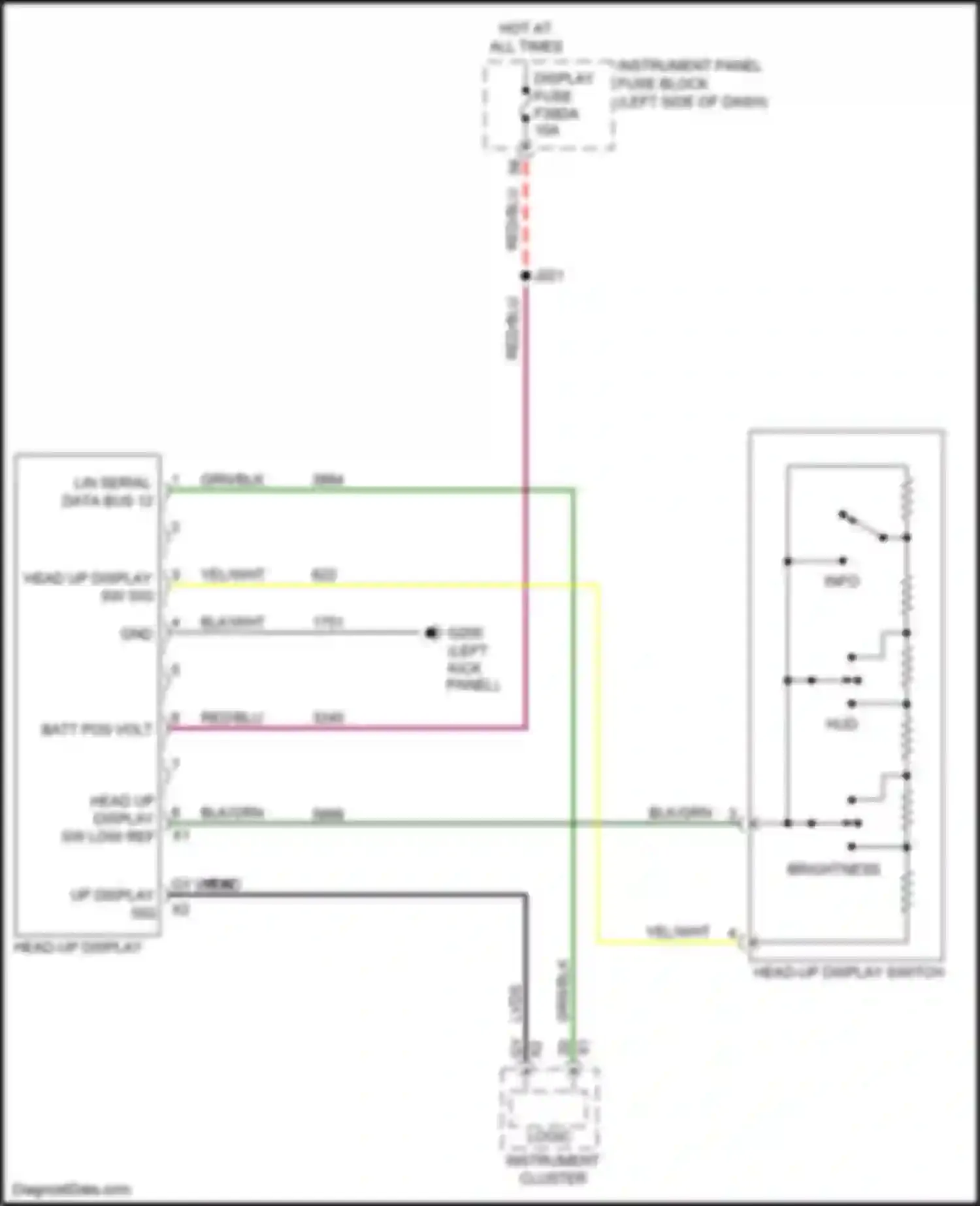 Wiring diagram grn/blk for Cadillac XT4 I (2018-2023) (9 of 38)