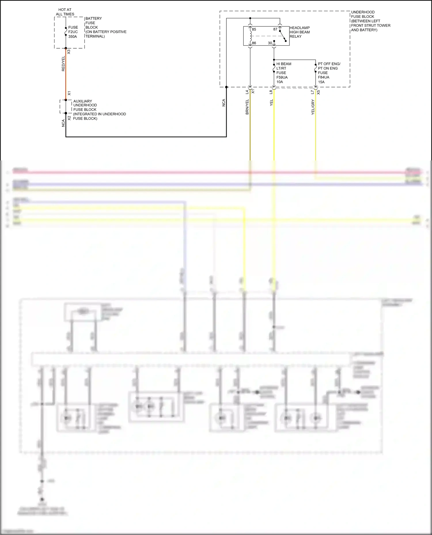 Cadillac XT4 I (2018-2023) left headlamp multi-function led wiring diagram  (2 of 2)