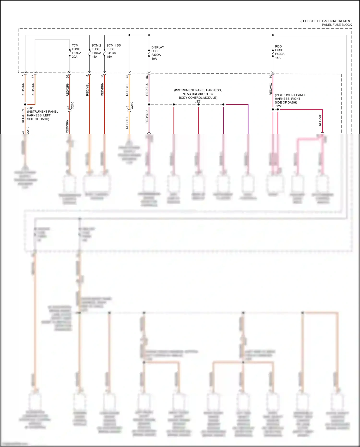 Cadillac XT4 I (2018-2023) left side object sensor module wiring diagram  (4 of 4)