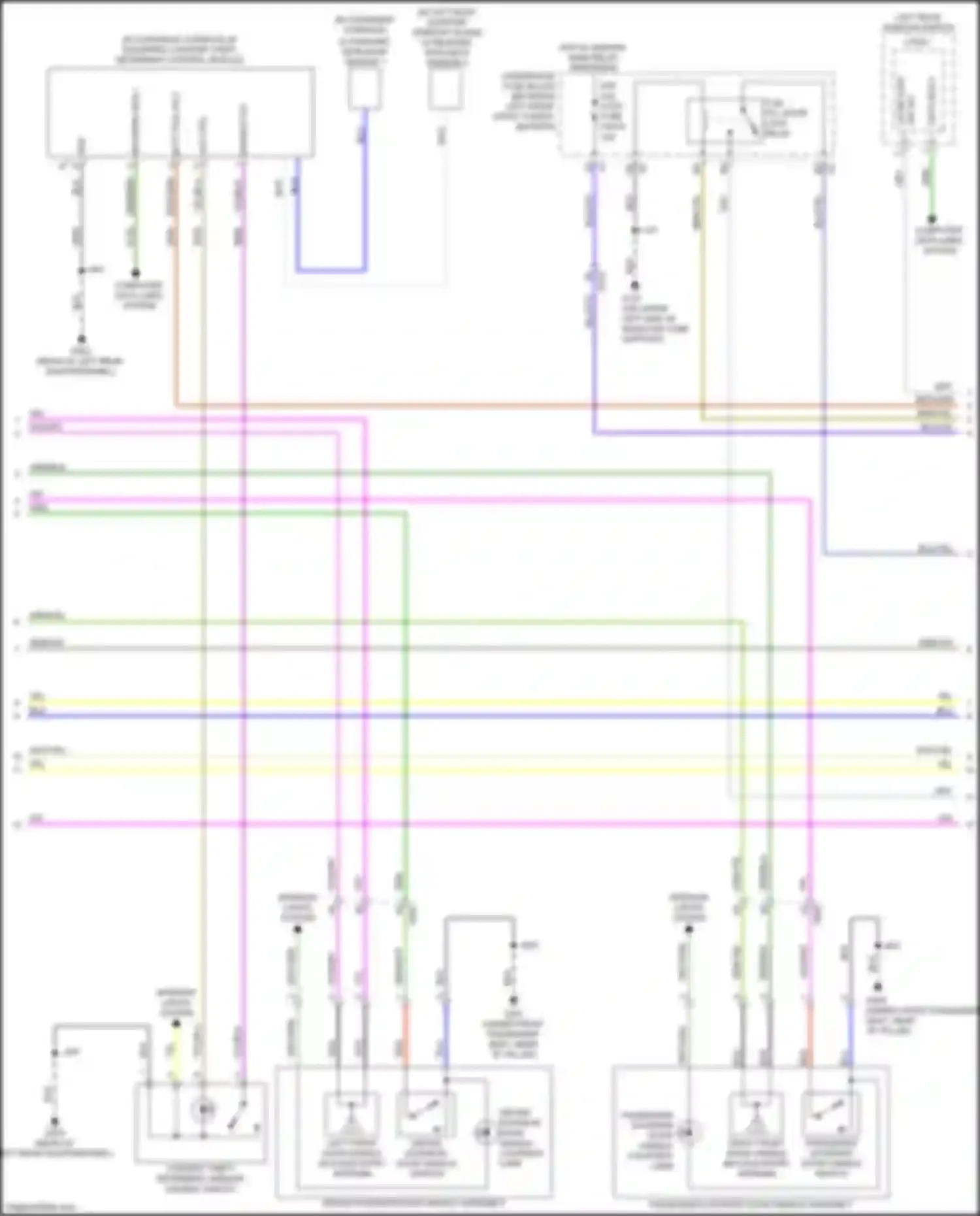 Wiring diagram lr dr ajar for Cadillac XT4 I (2018-2023) (1 of 2)