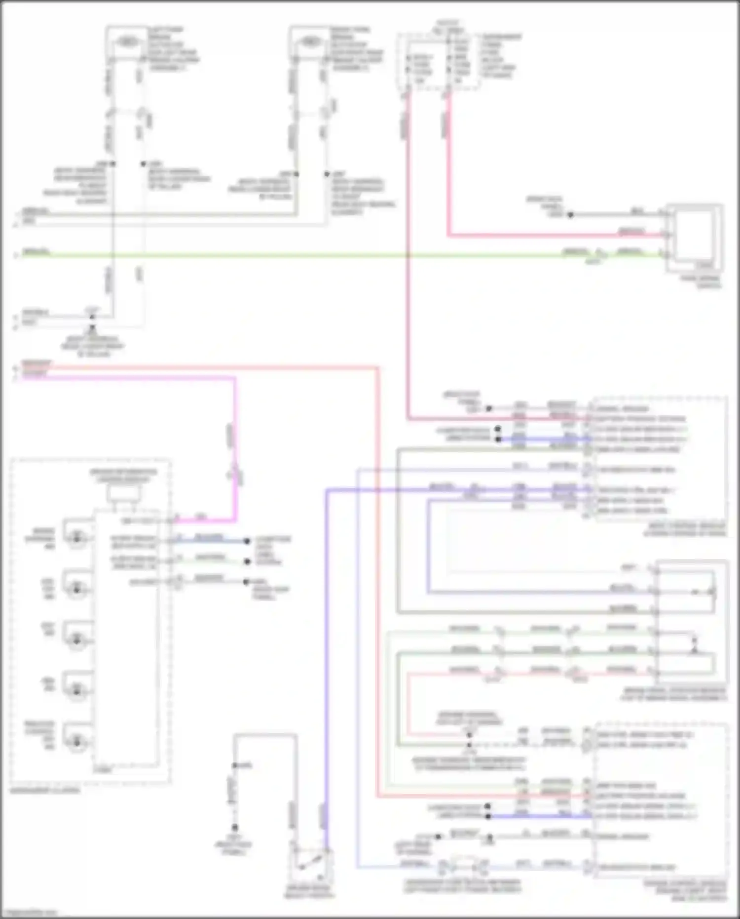 Wiring diagram park brake switch for Cadillac XT4 I (2018-2023) (1 of 9)