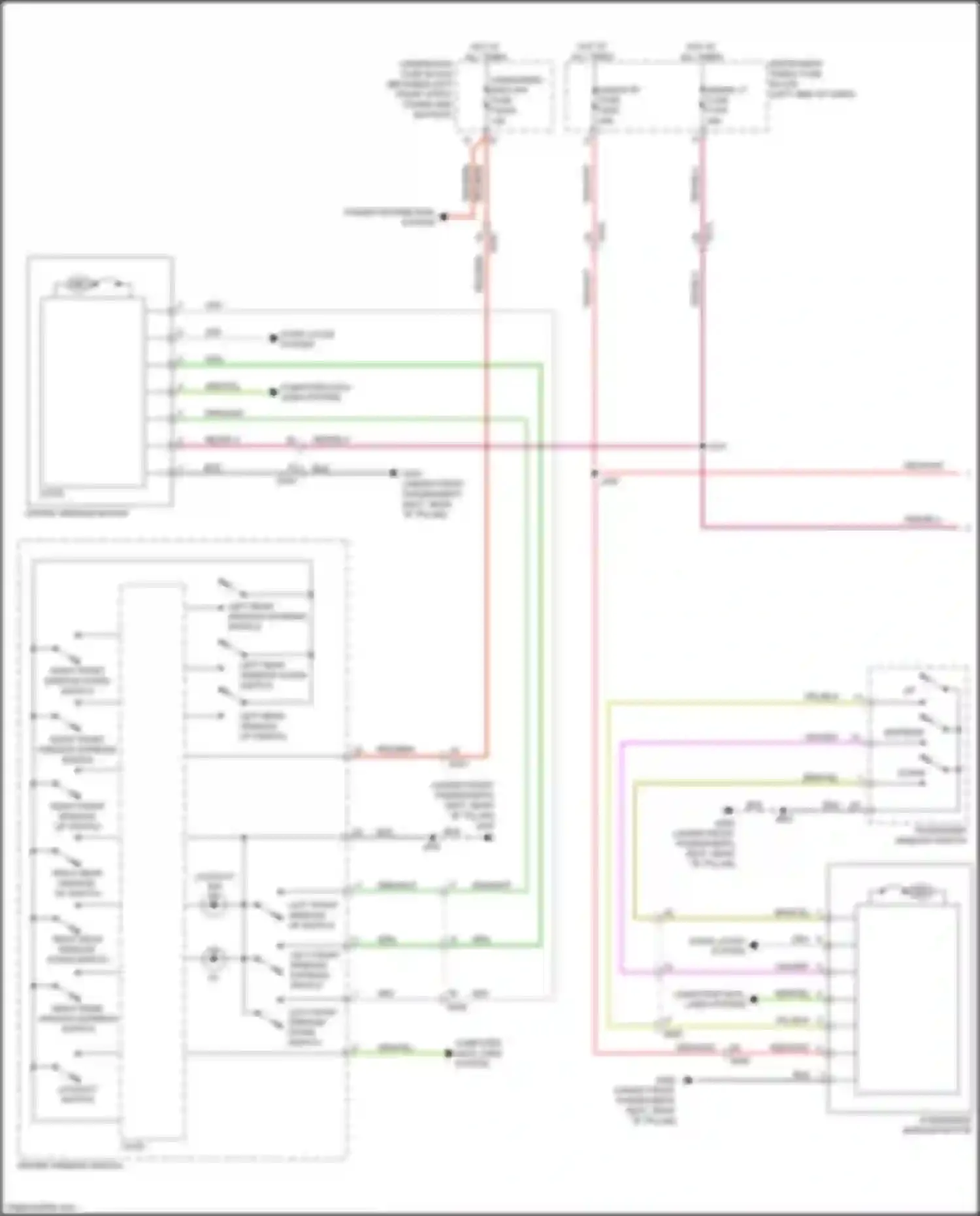 Wiring diagram passenger window motor for Cadillac XT4 I (2018-2023) (6 of 7)