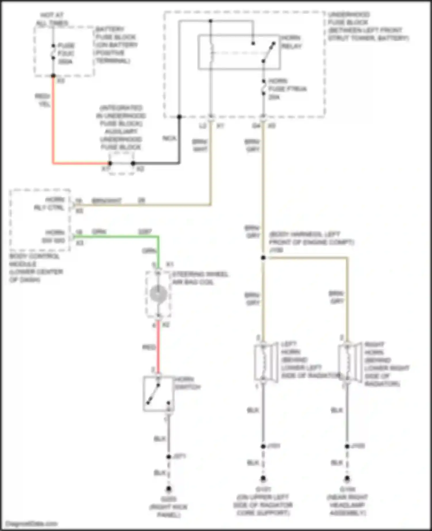 Wiring diagram red for Cadillac XT4 I (2018-2023) (31 of 33)